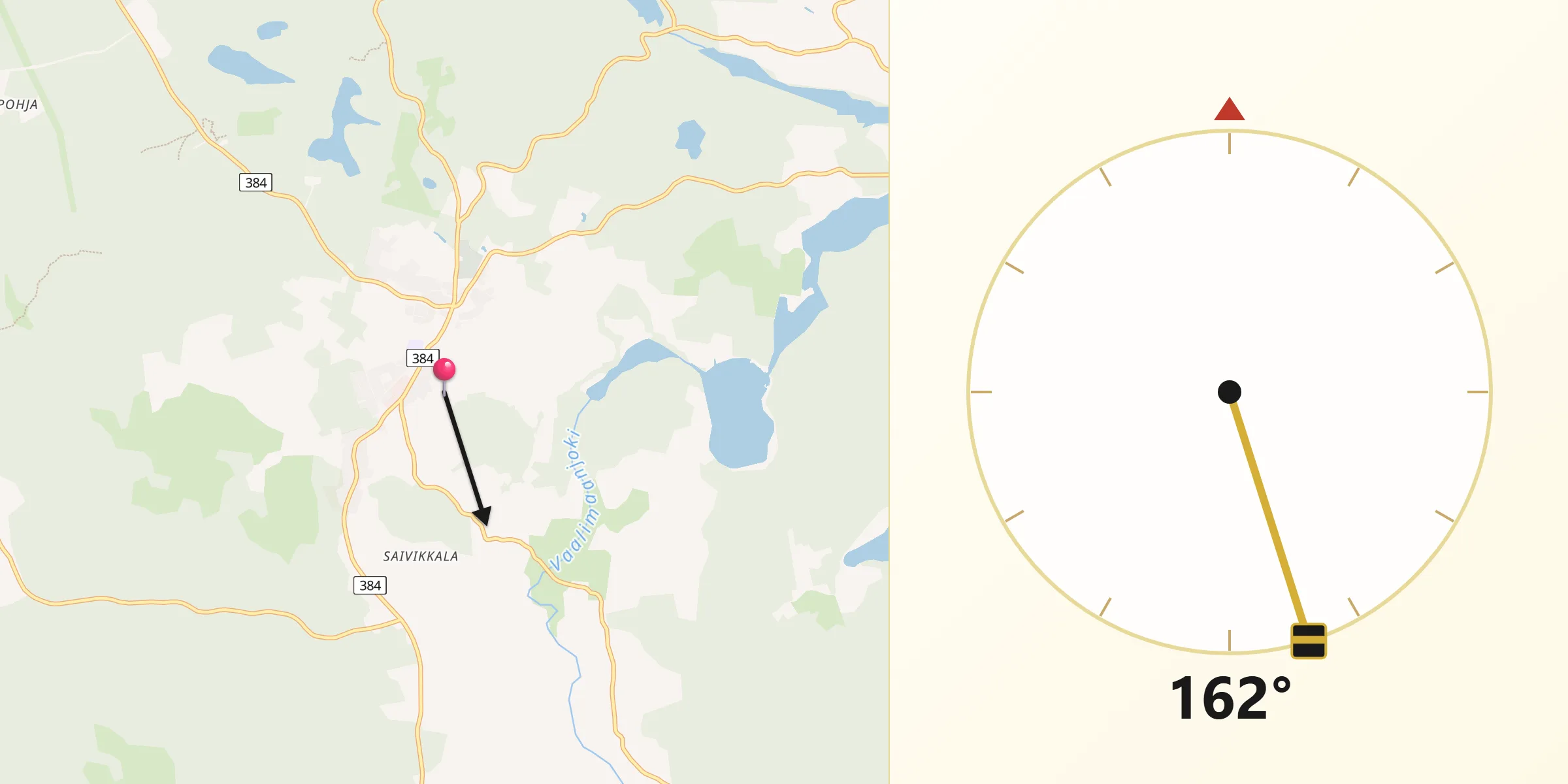 Qibla Riktning från Miehikkälä
