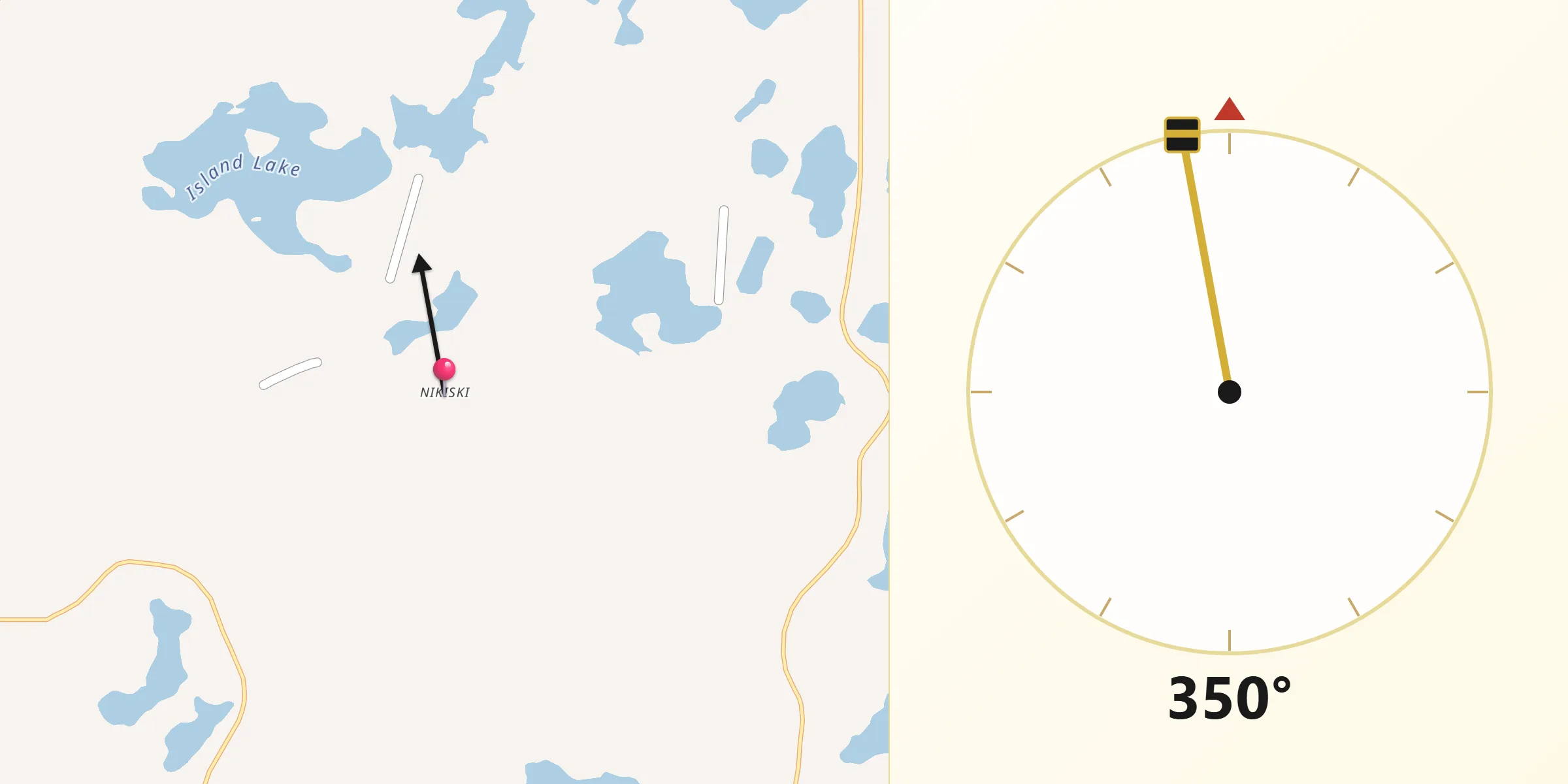Qibla Direction from Nikiski
