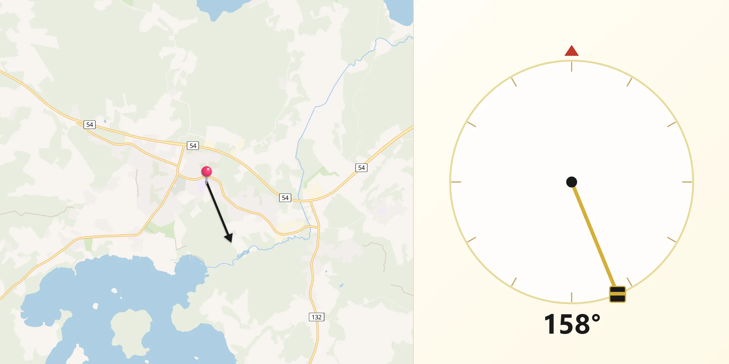 Qibla Riktning från Loppi