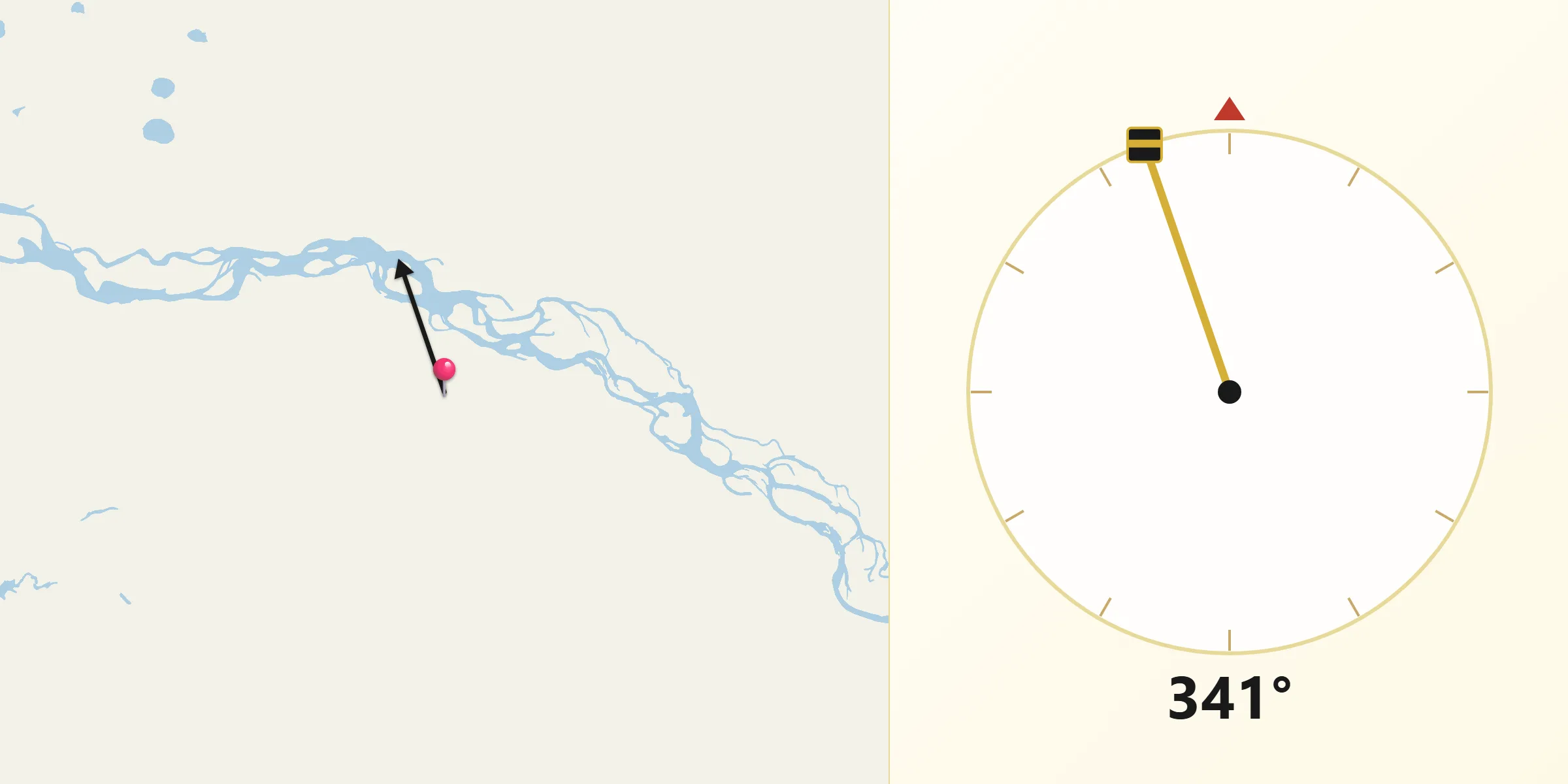 Qibla Direction from Bethel Census Area