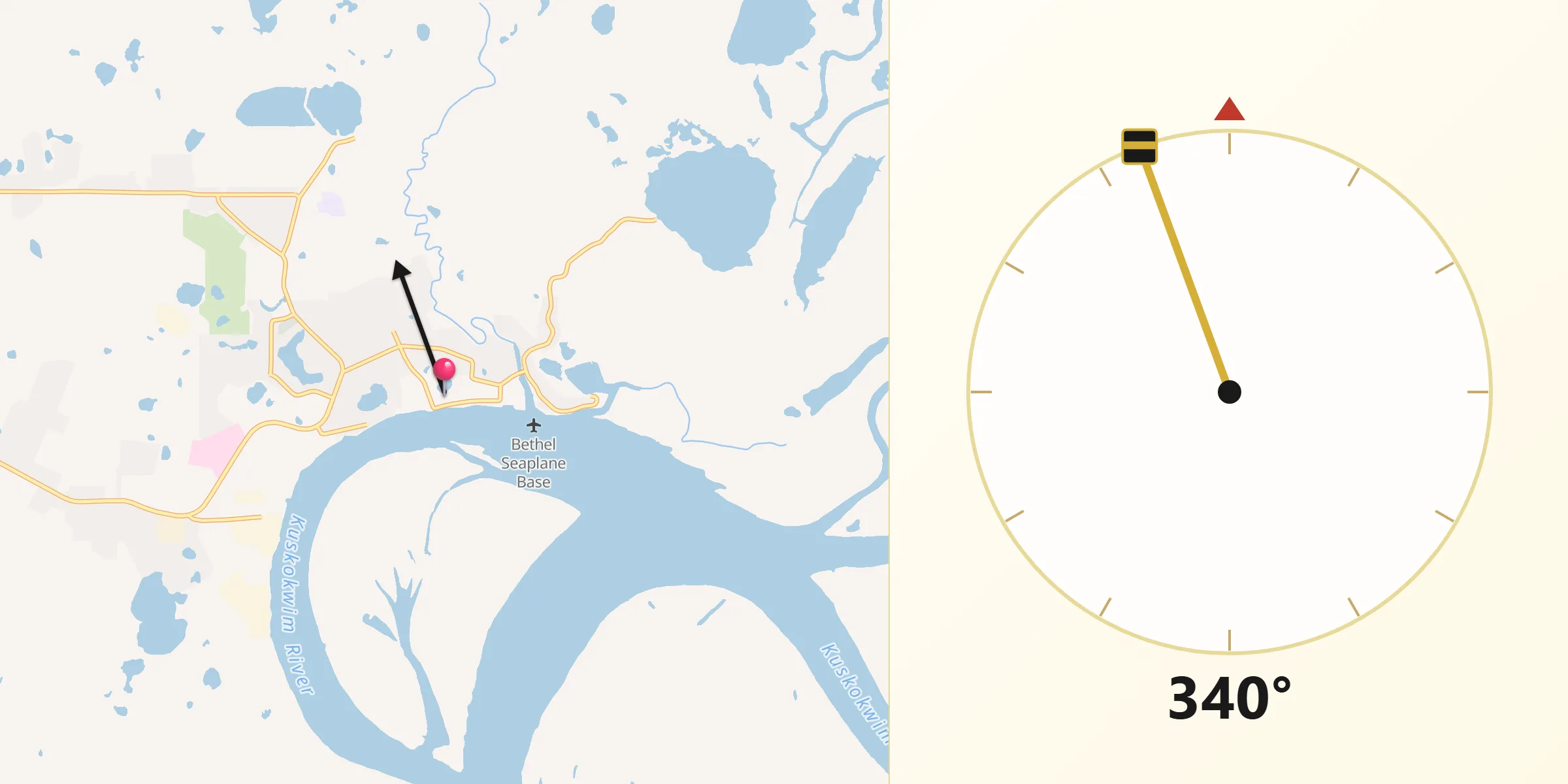 Qibla Direction from Bethel