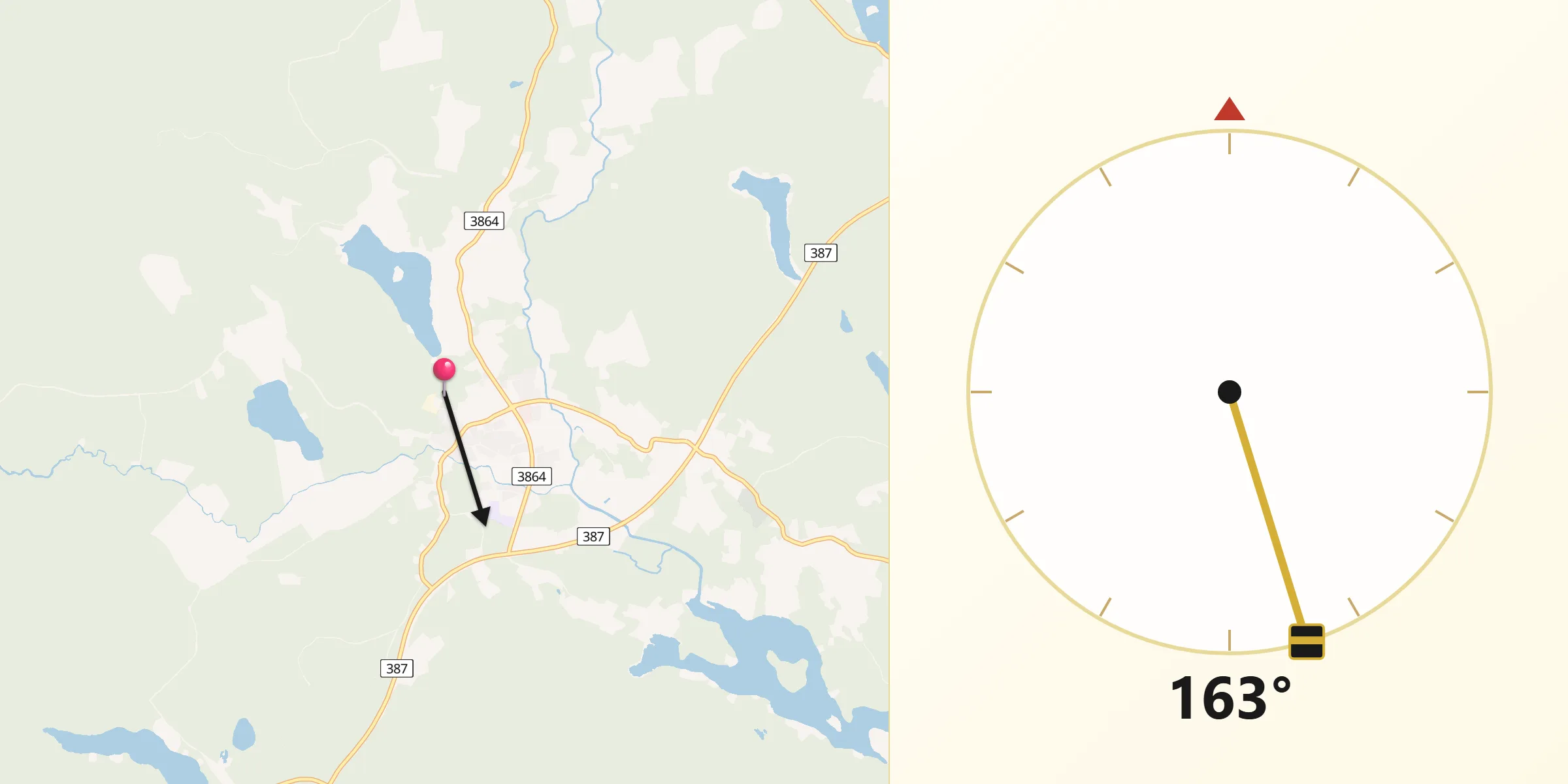 Qibla Riktning från Ylämaa