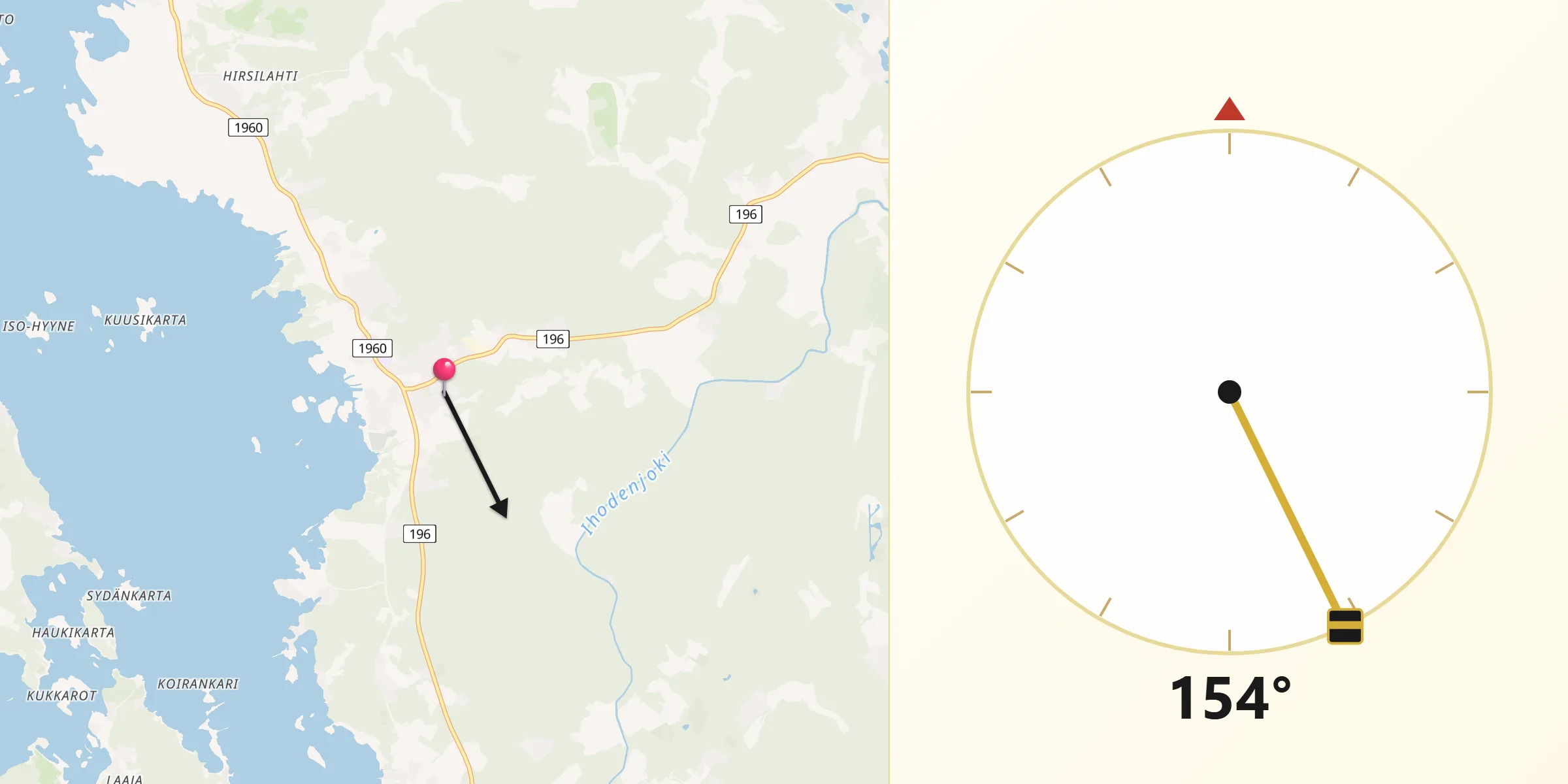 Qibla Riktning från Pyhäranta