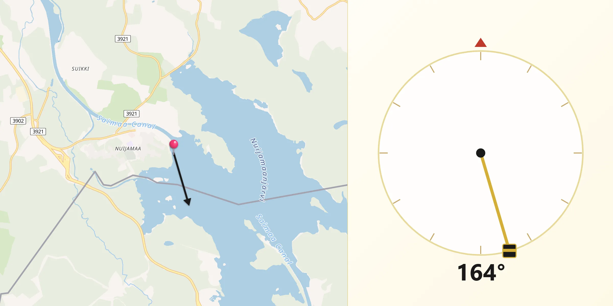 Qibla Riktning från Nuijamaa