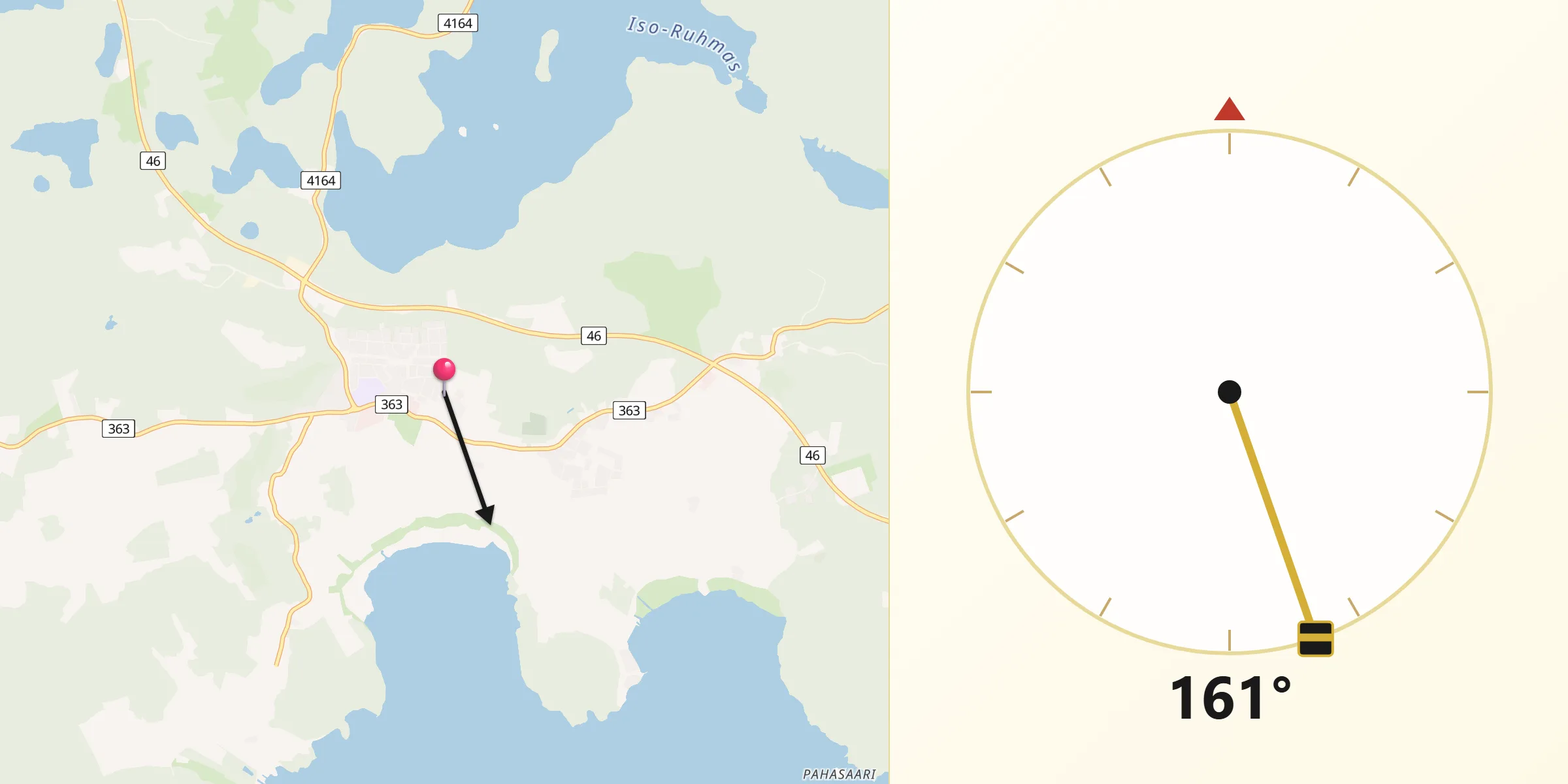 Qibla Riktning från Jaala