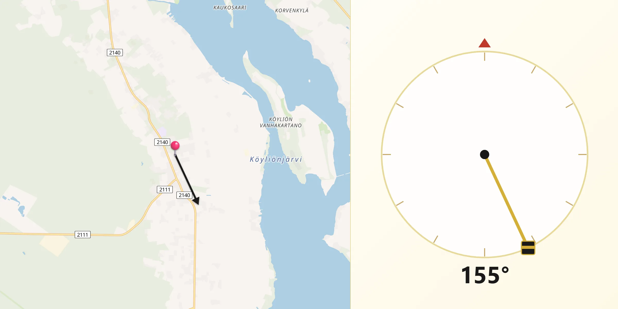 Qibla Riktning från Köyliö