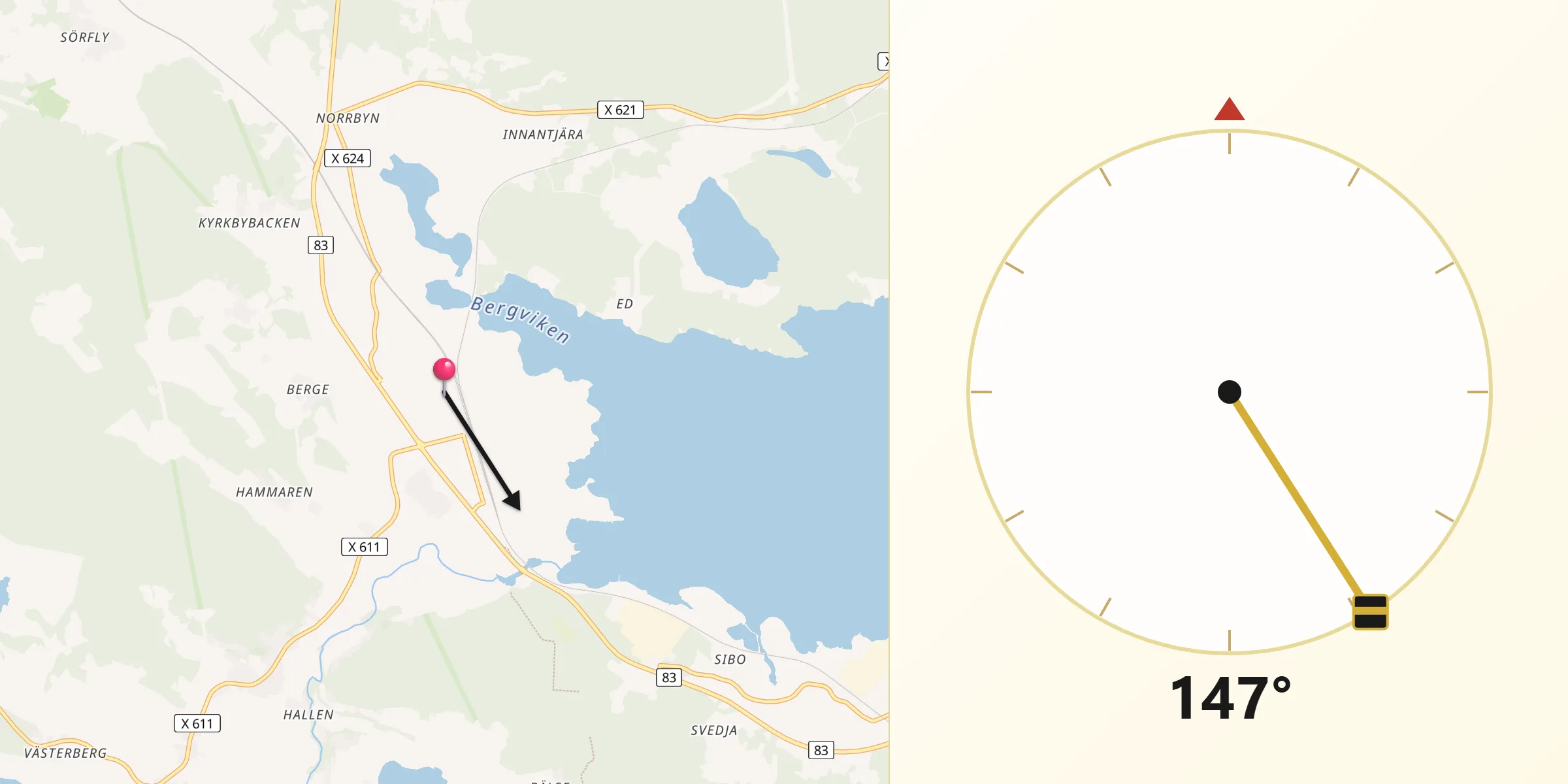 Qibla Riktning från Kilafors