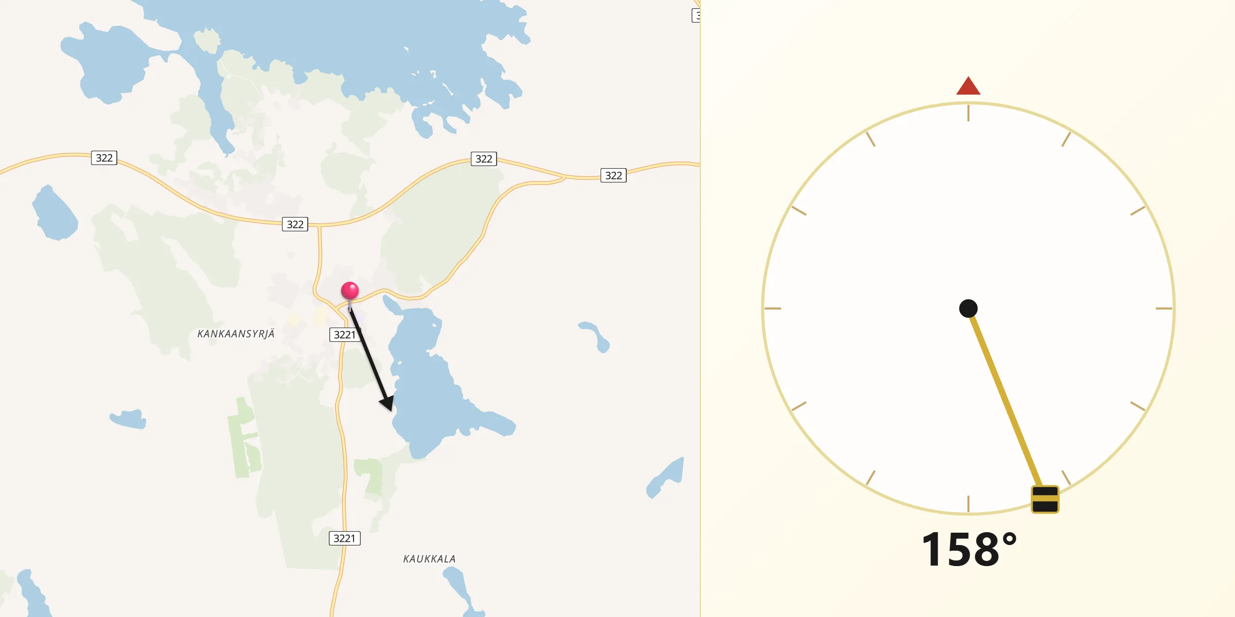 Qibla Riktning från Aitoo