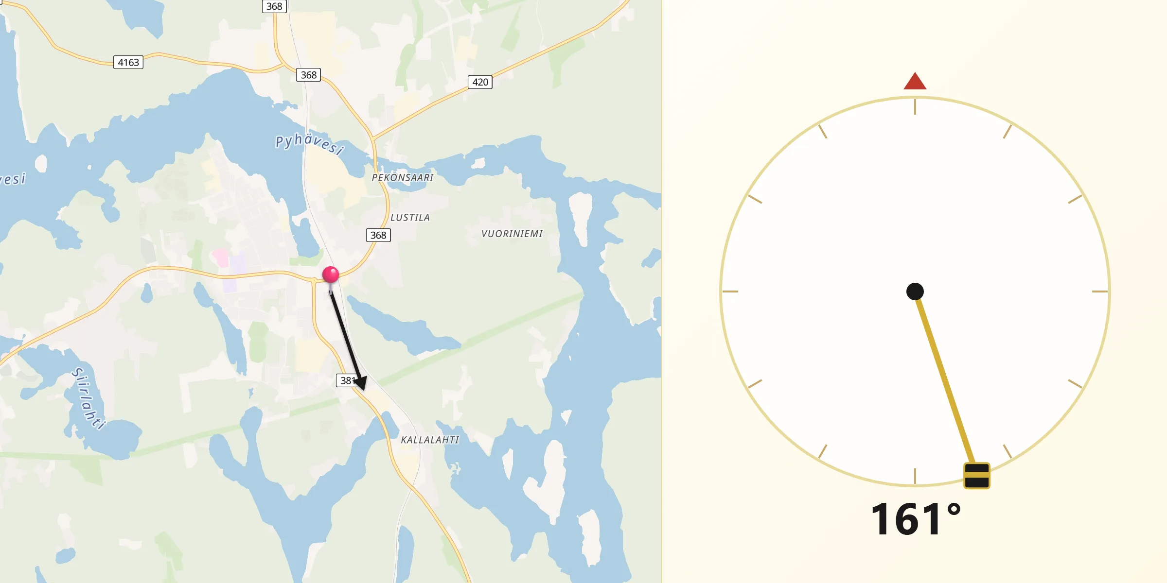 Qibla Riktning från Mäntyharju