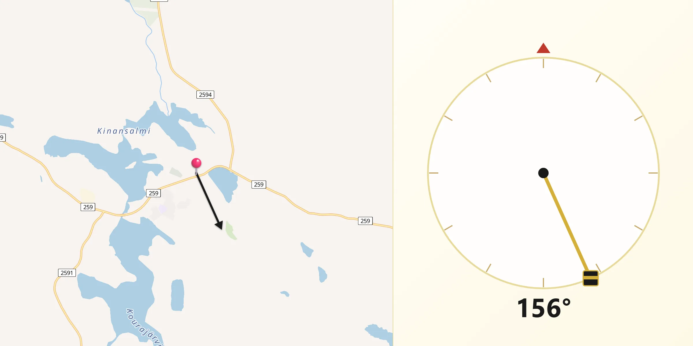 Qibla Riktning från Suodenniemi