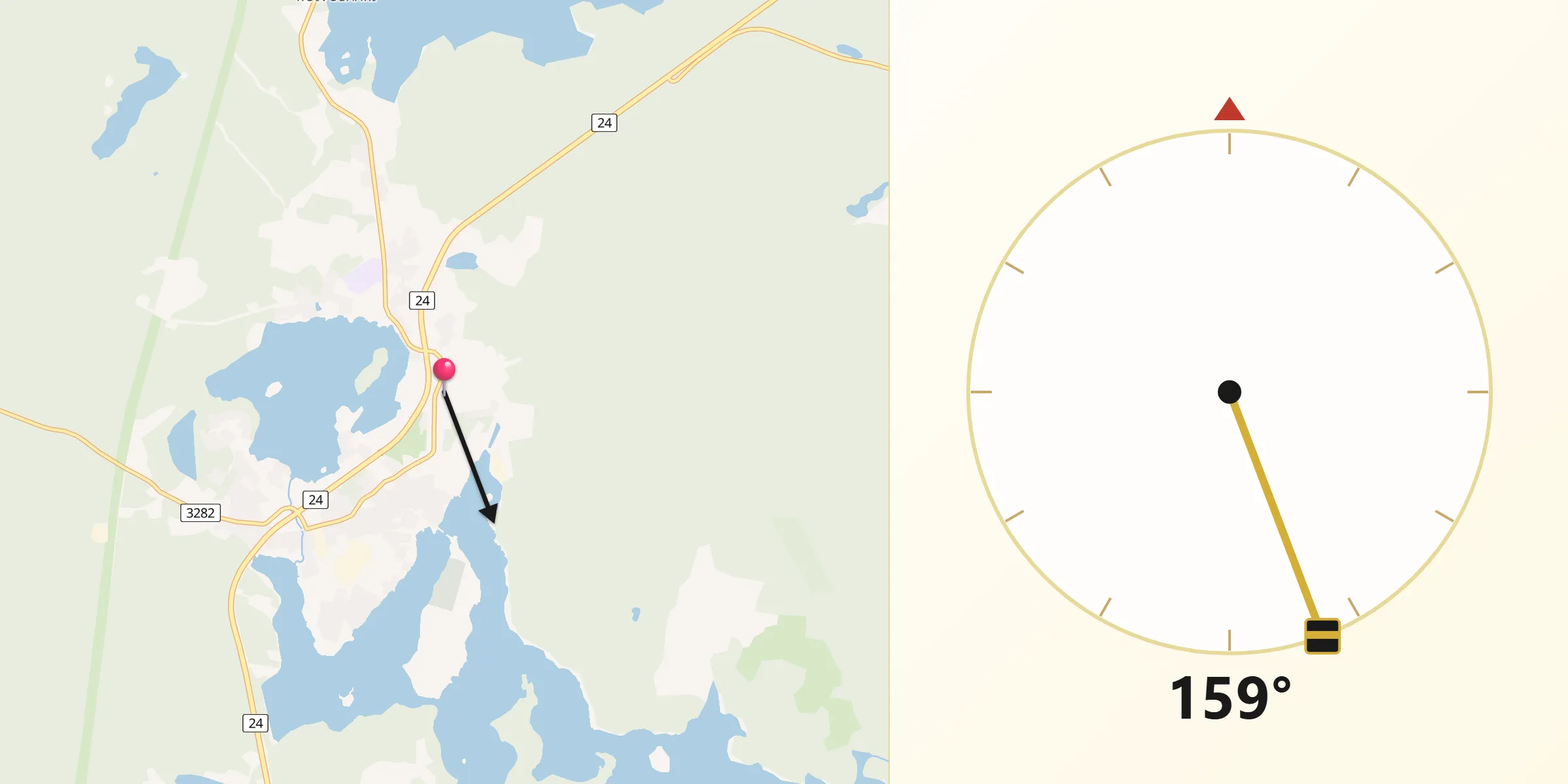Qibla Riktning från Kuhmoinen