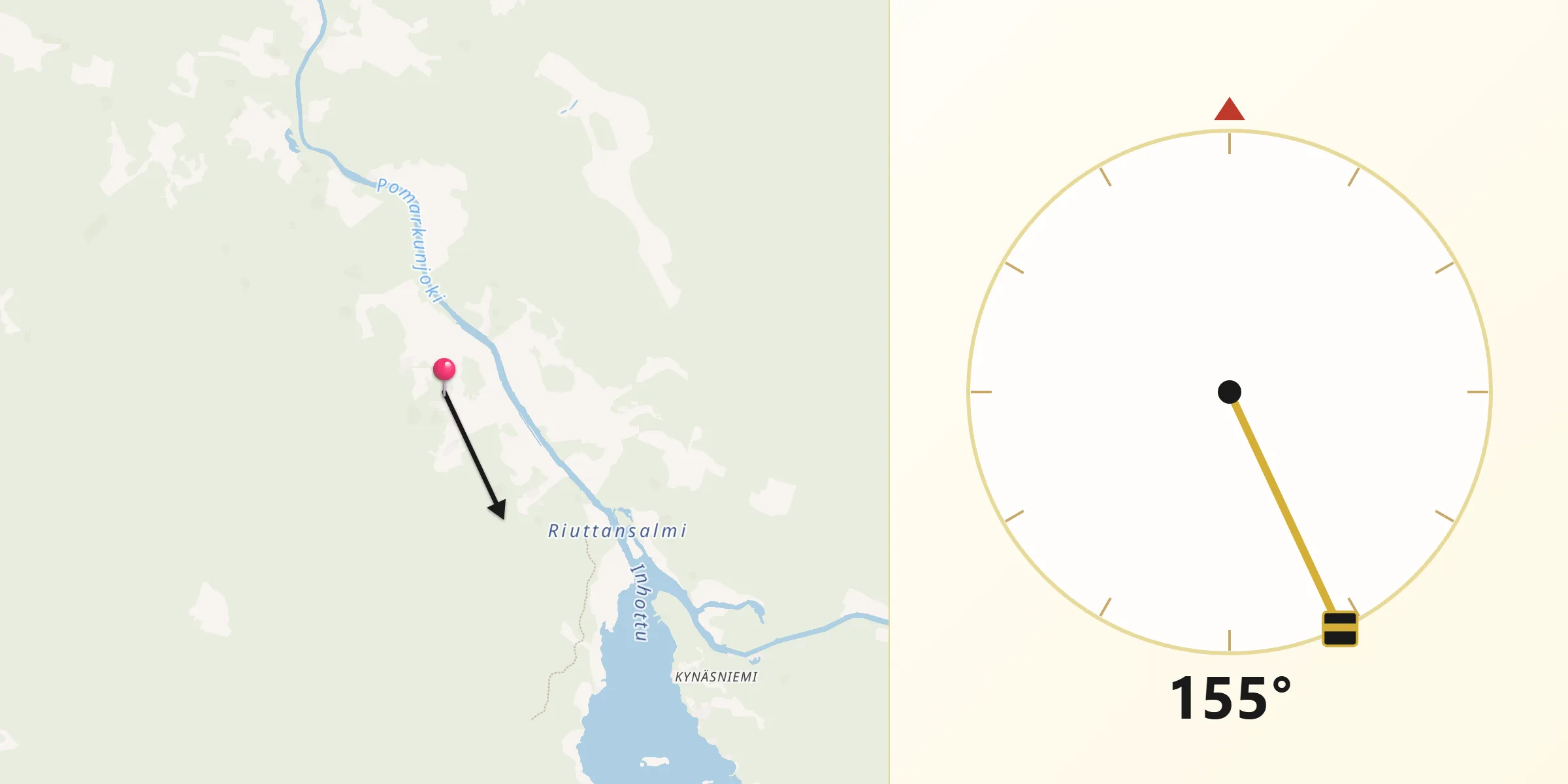 Qibla Riktning från Längelmäki