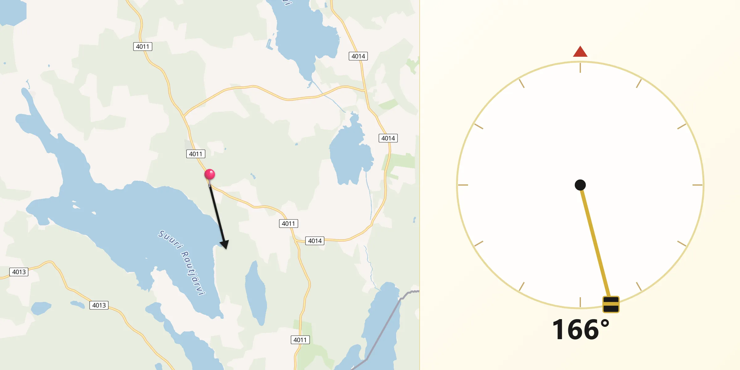 Qibla Riktning från Saari