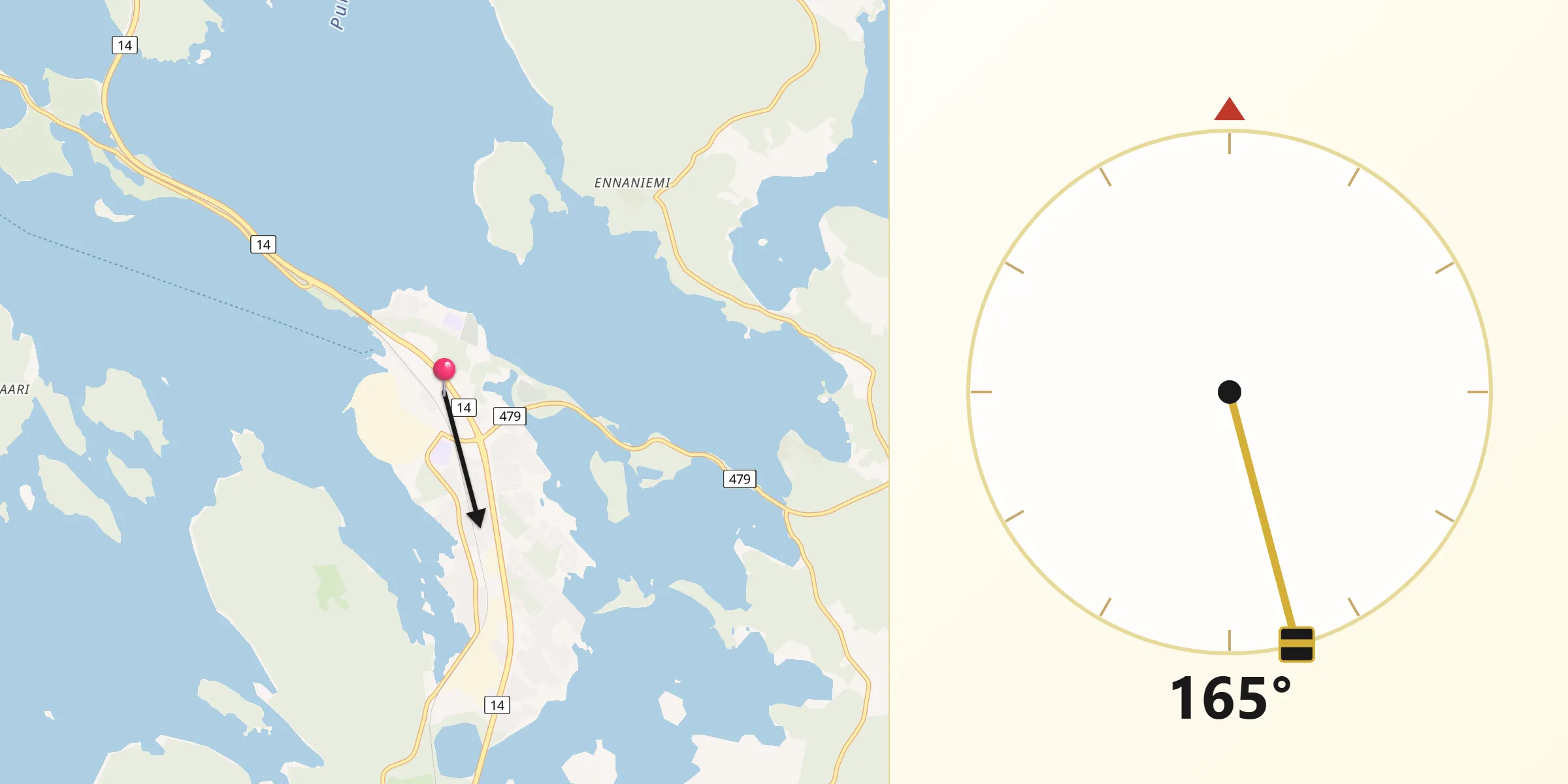 Qibla Riktning från Punkaharju