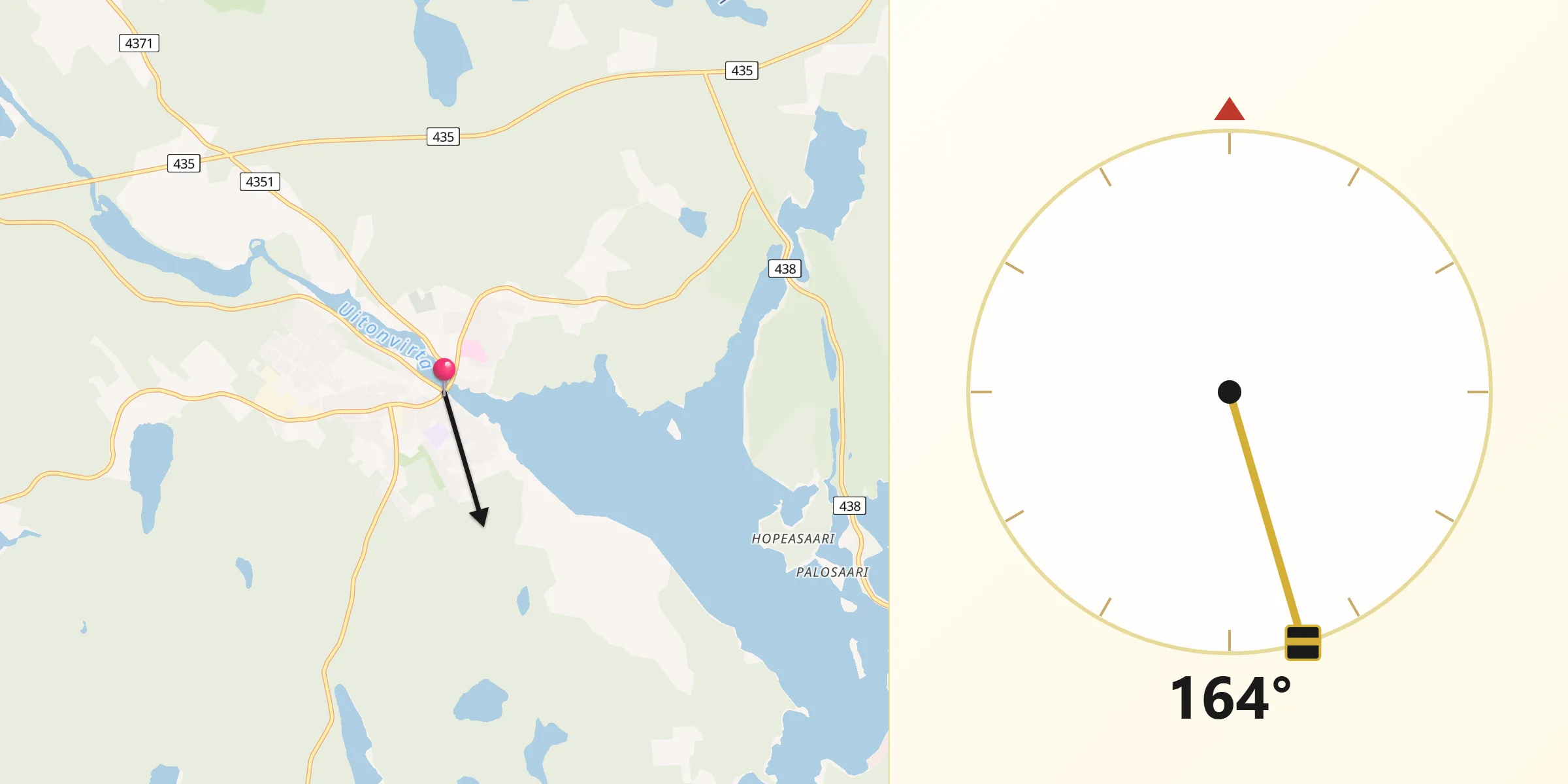 Qibla Riktning från Sulkava