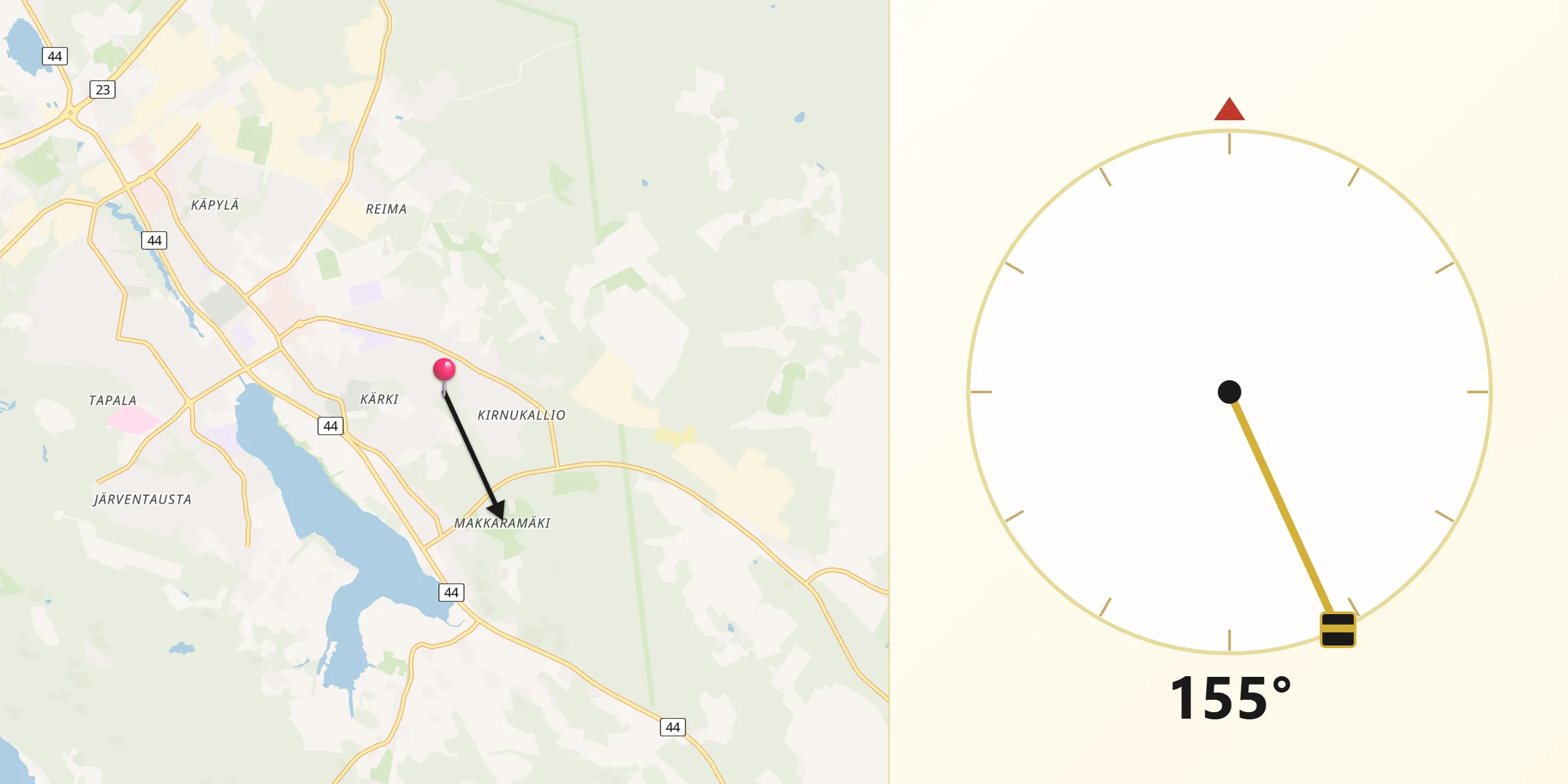 Qibla Riktning från Kankaanpää