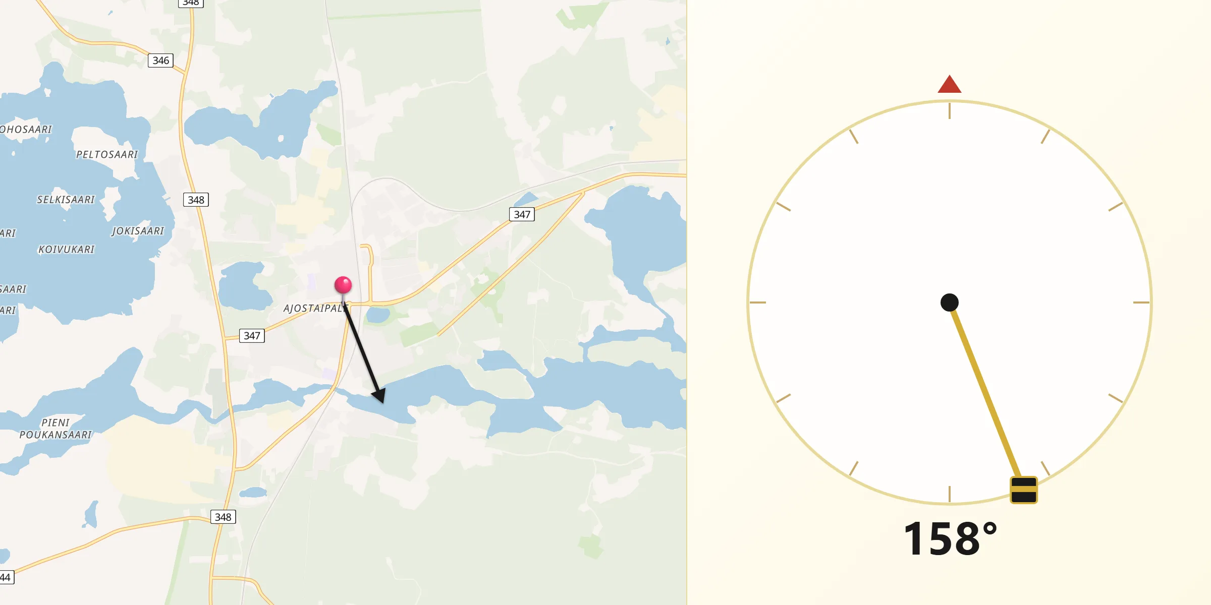 Qibla Riktning från Vilppula