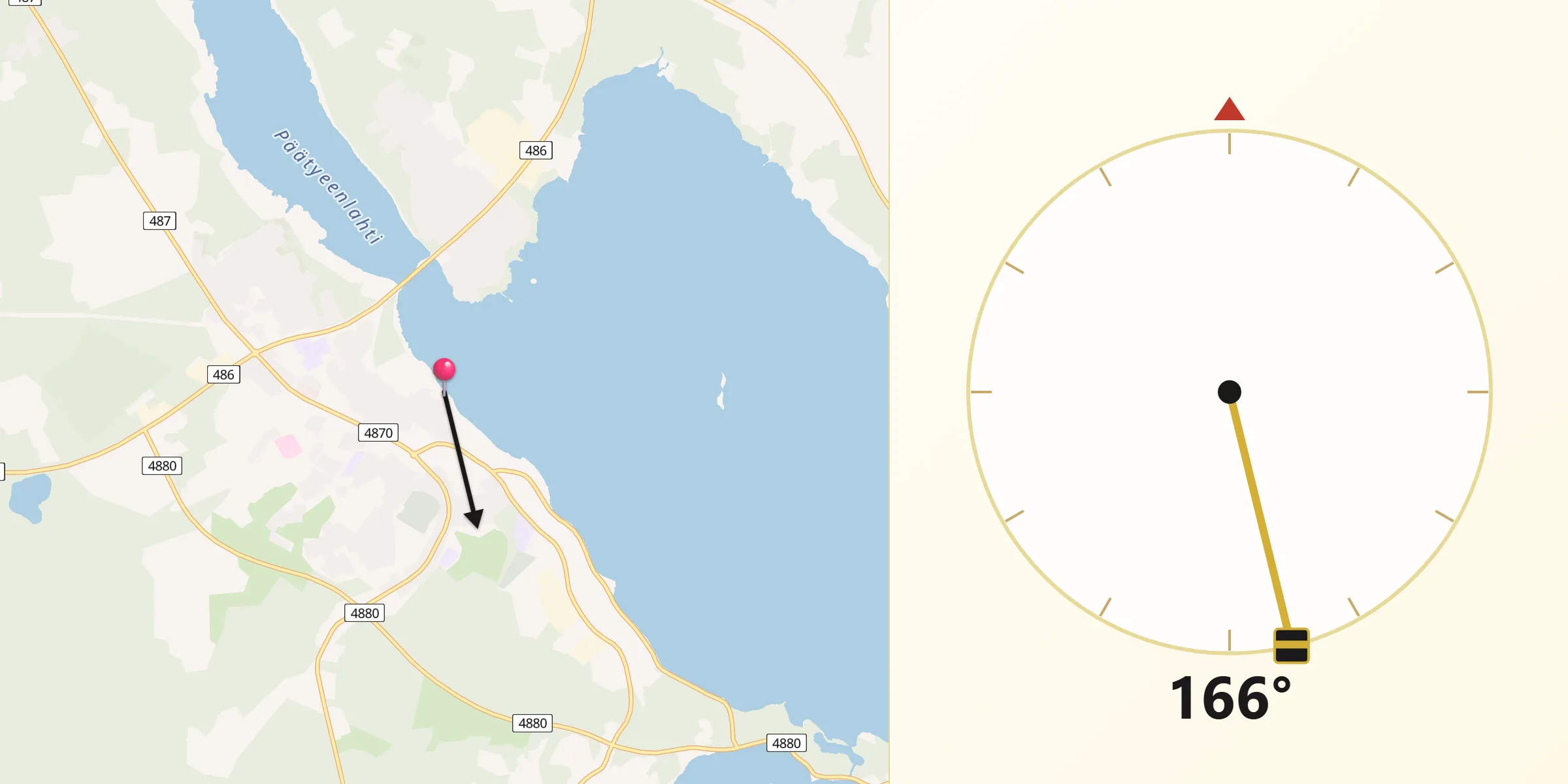 Qibla Riktning från Kitee