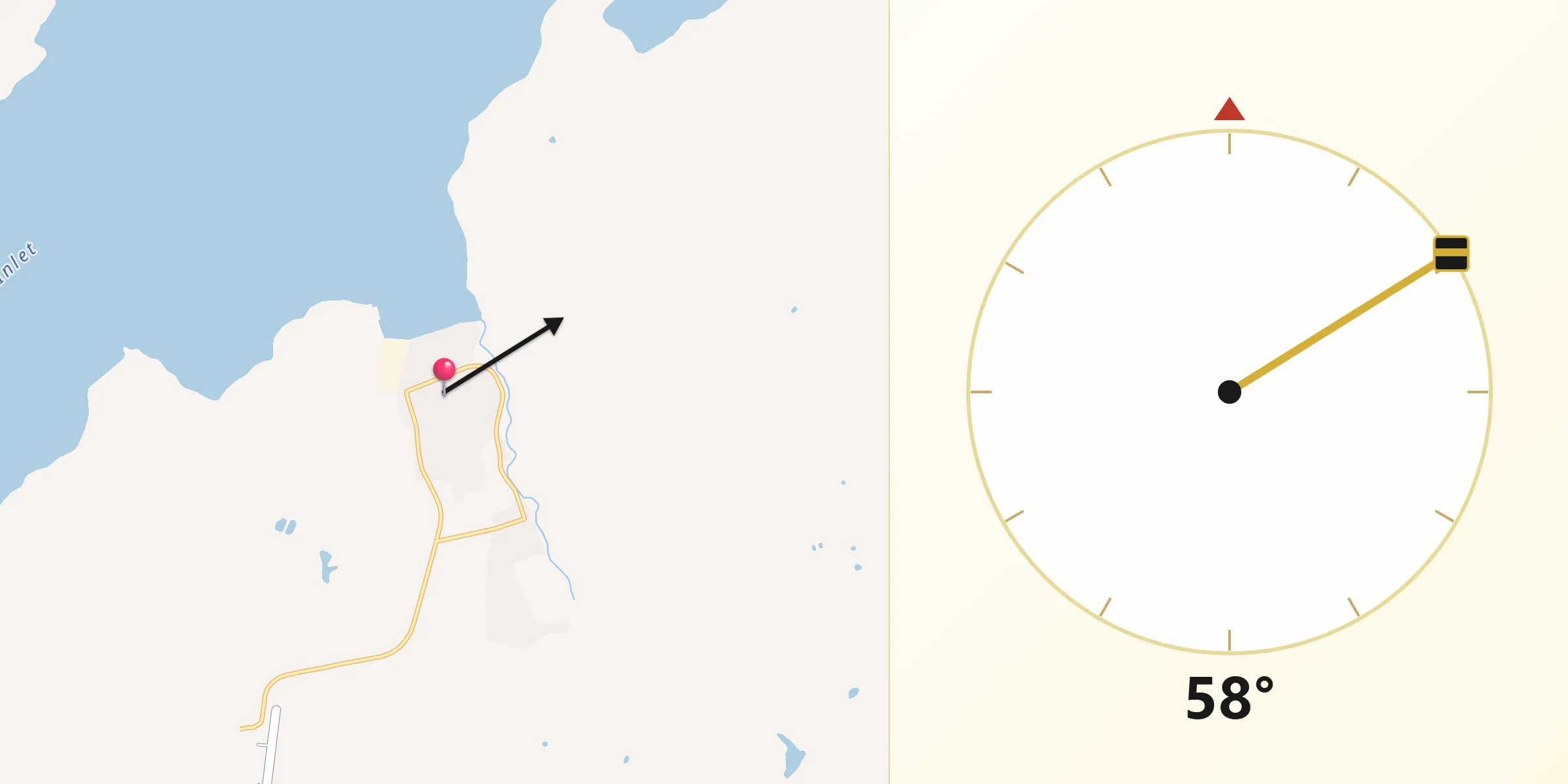 Qibla Direction from Salluit