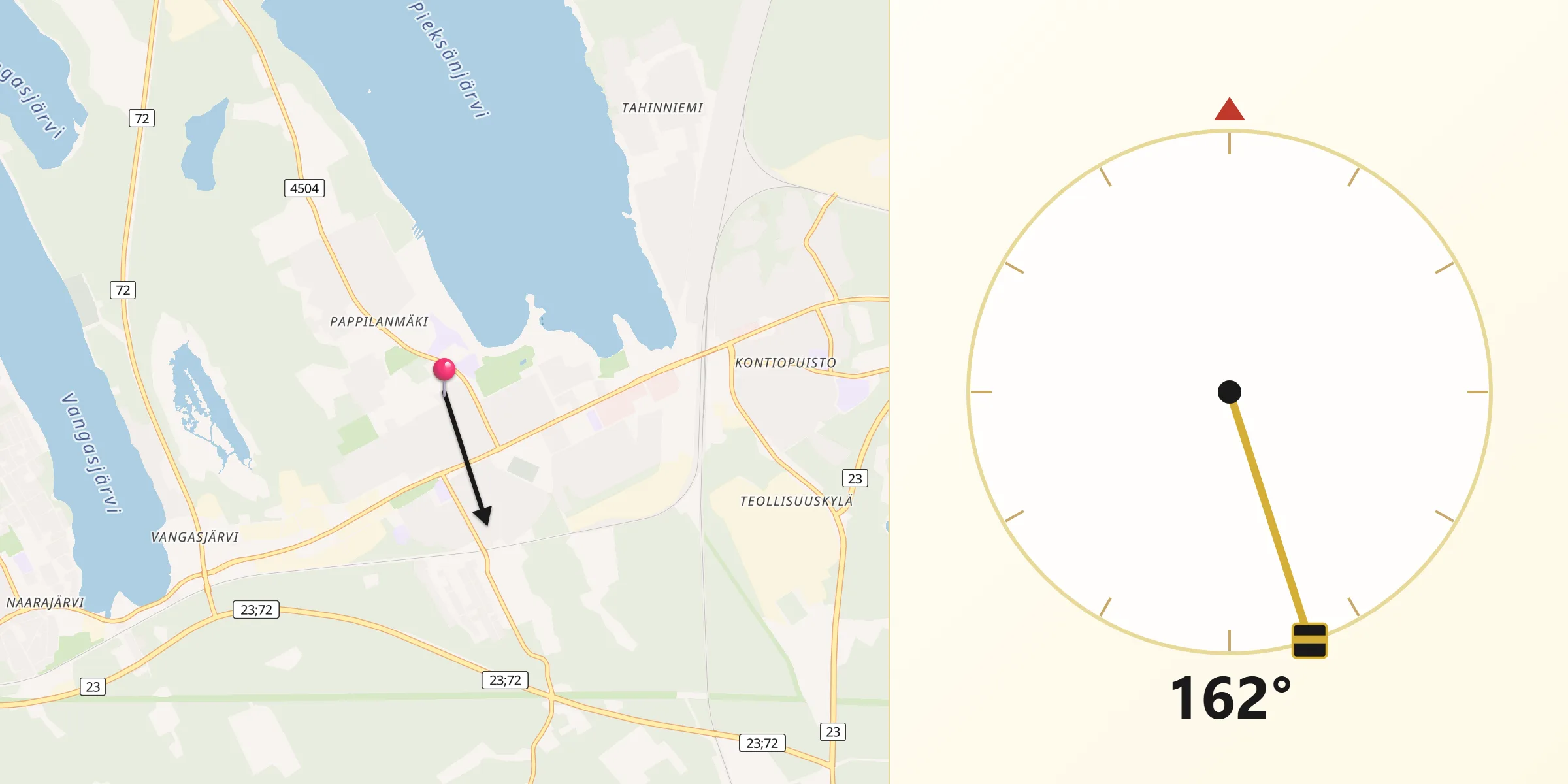 Qibla Riktning från Pieksämäki