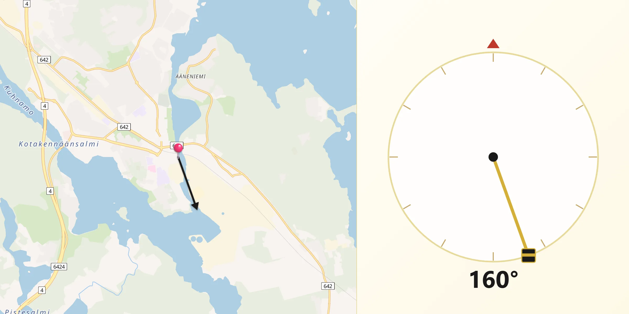 Qibla Riktning från Äänekoski