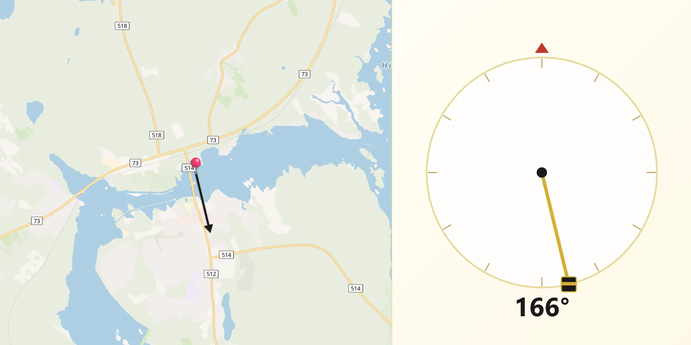 Qibla Riktning från Eno