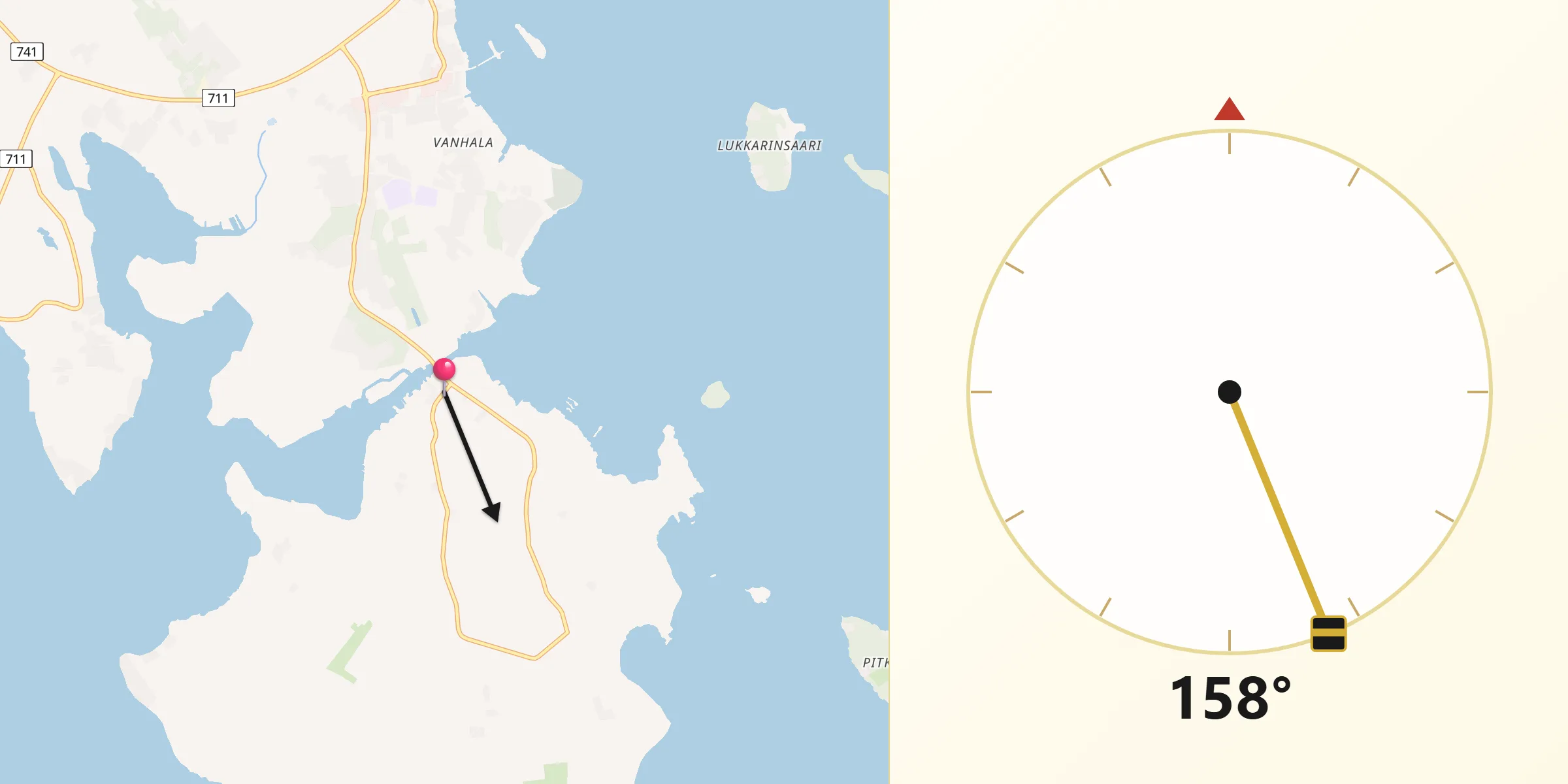 Qibla Riktning från Lappajärvi