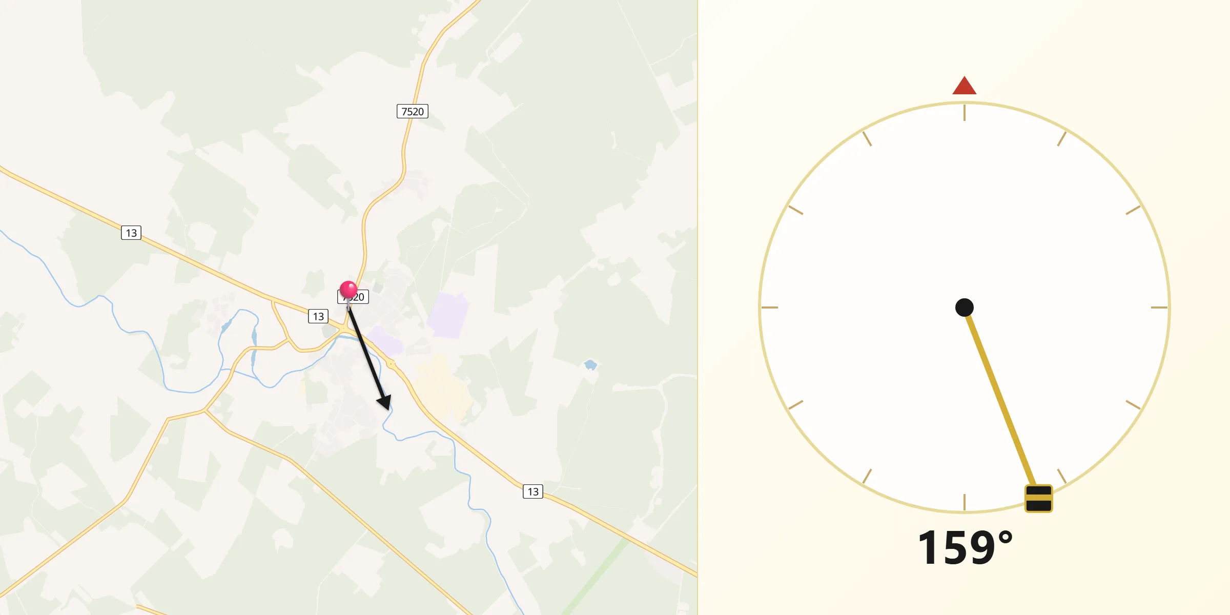 Qibla Riktning från Perho
