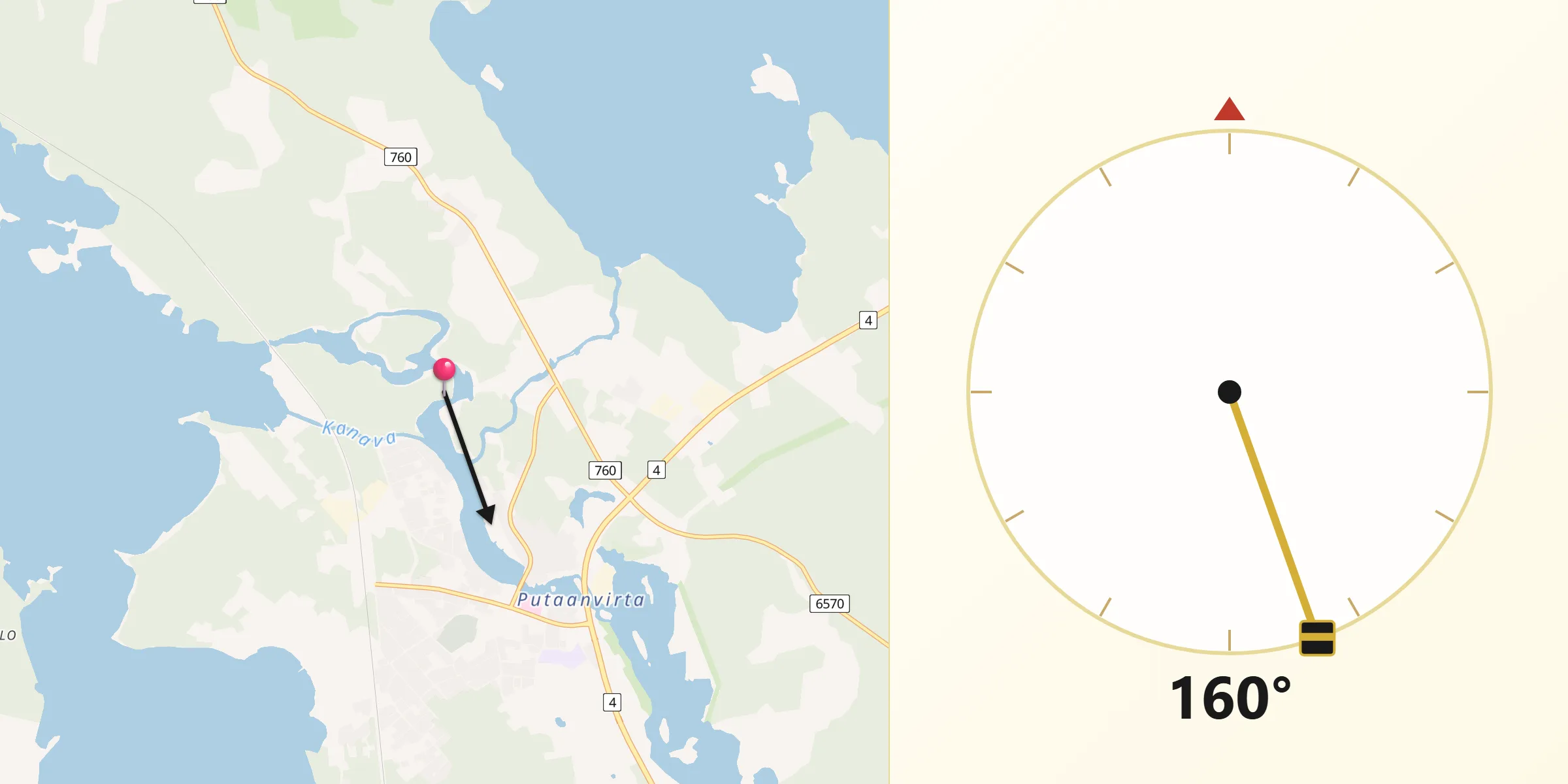 Qibla Riktning från Pihtipudas
