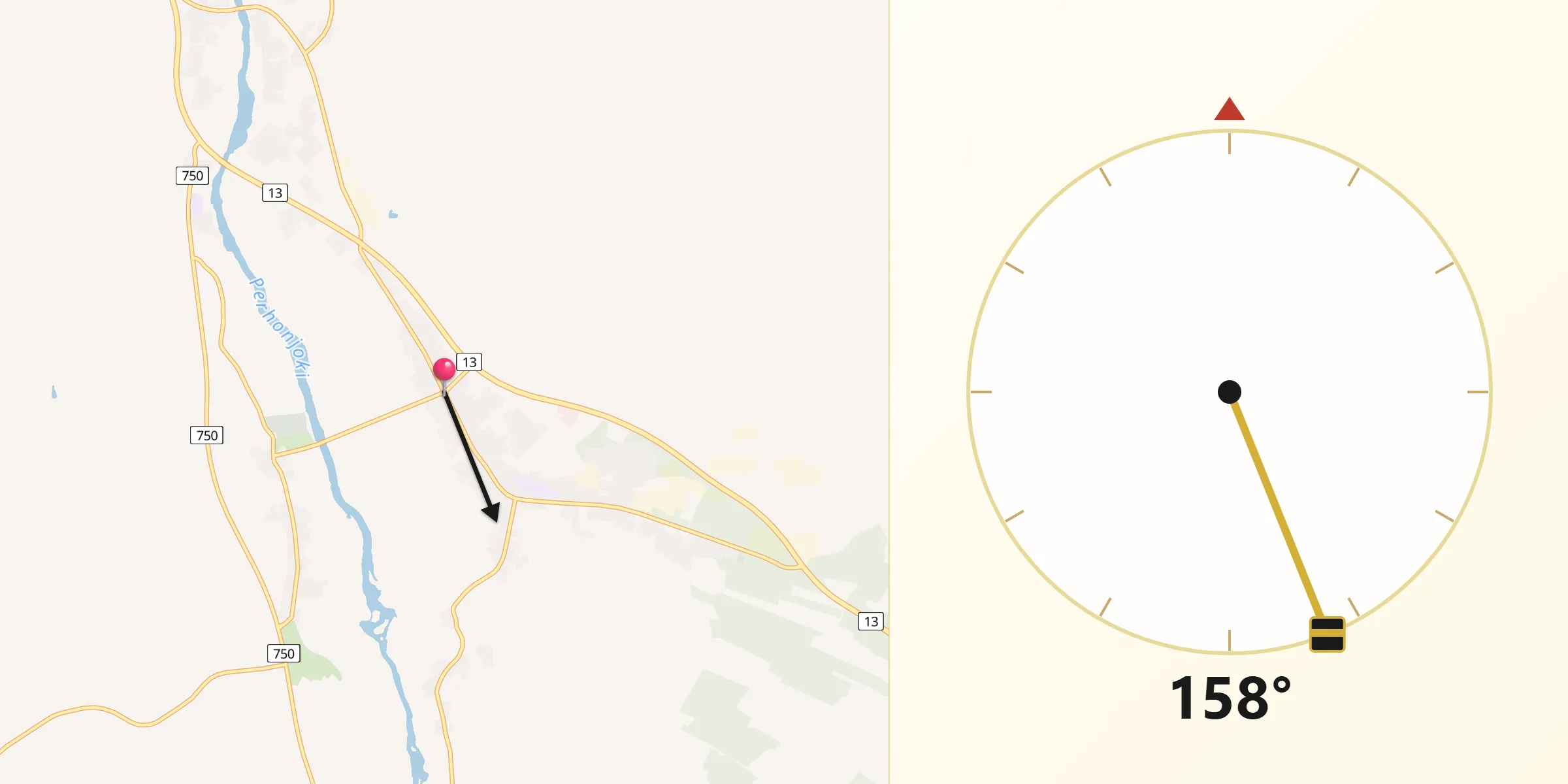 Qibla Riktning från Veteli