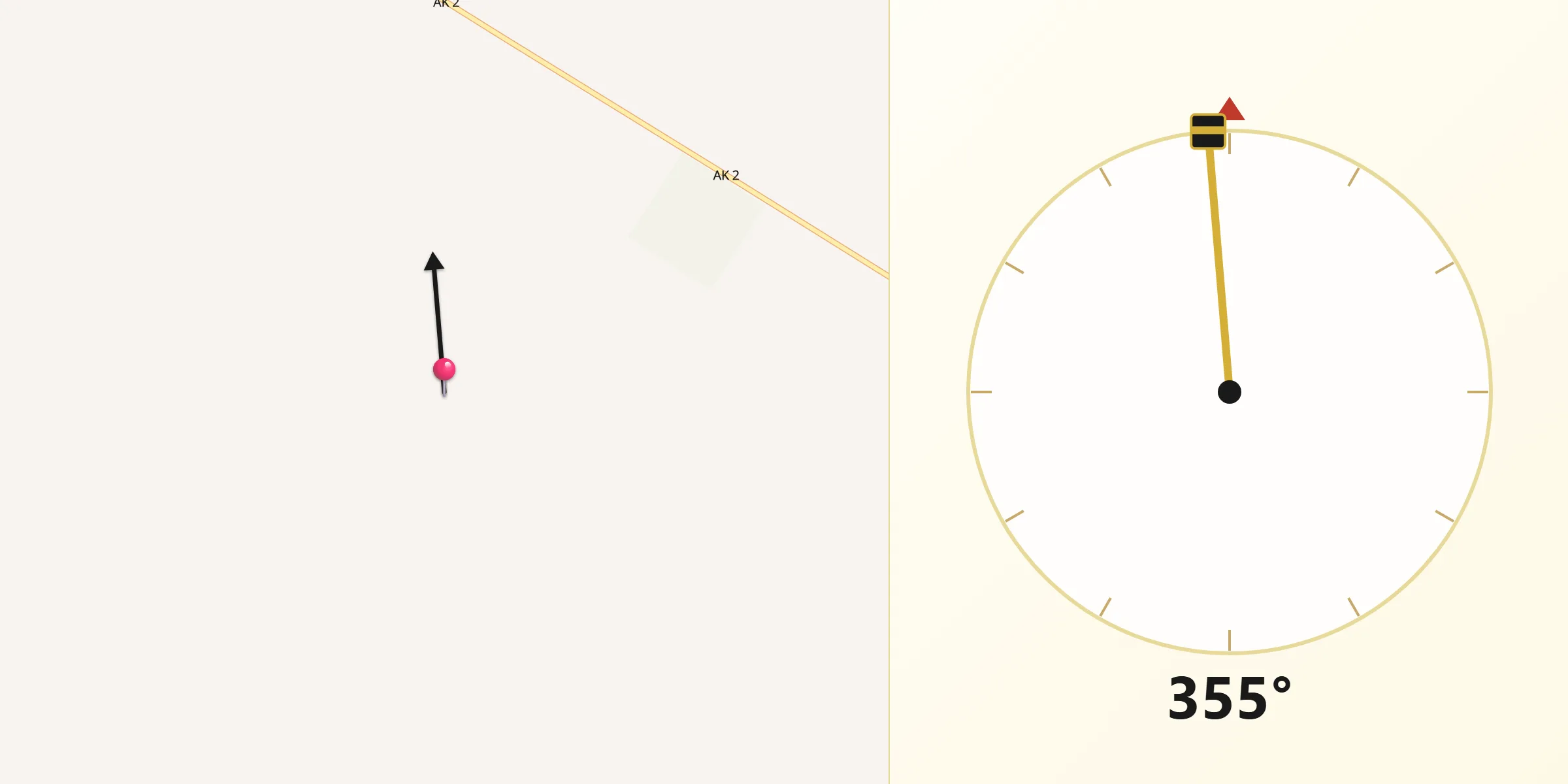 Qibla Direction from Deltana