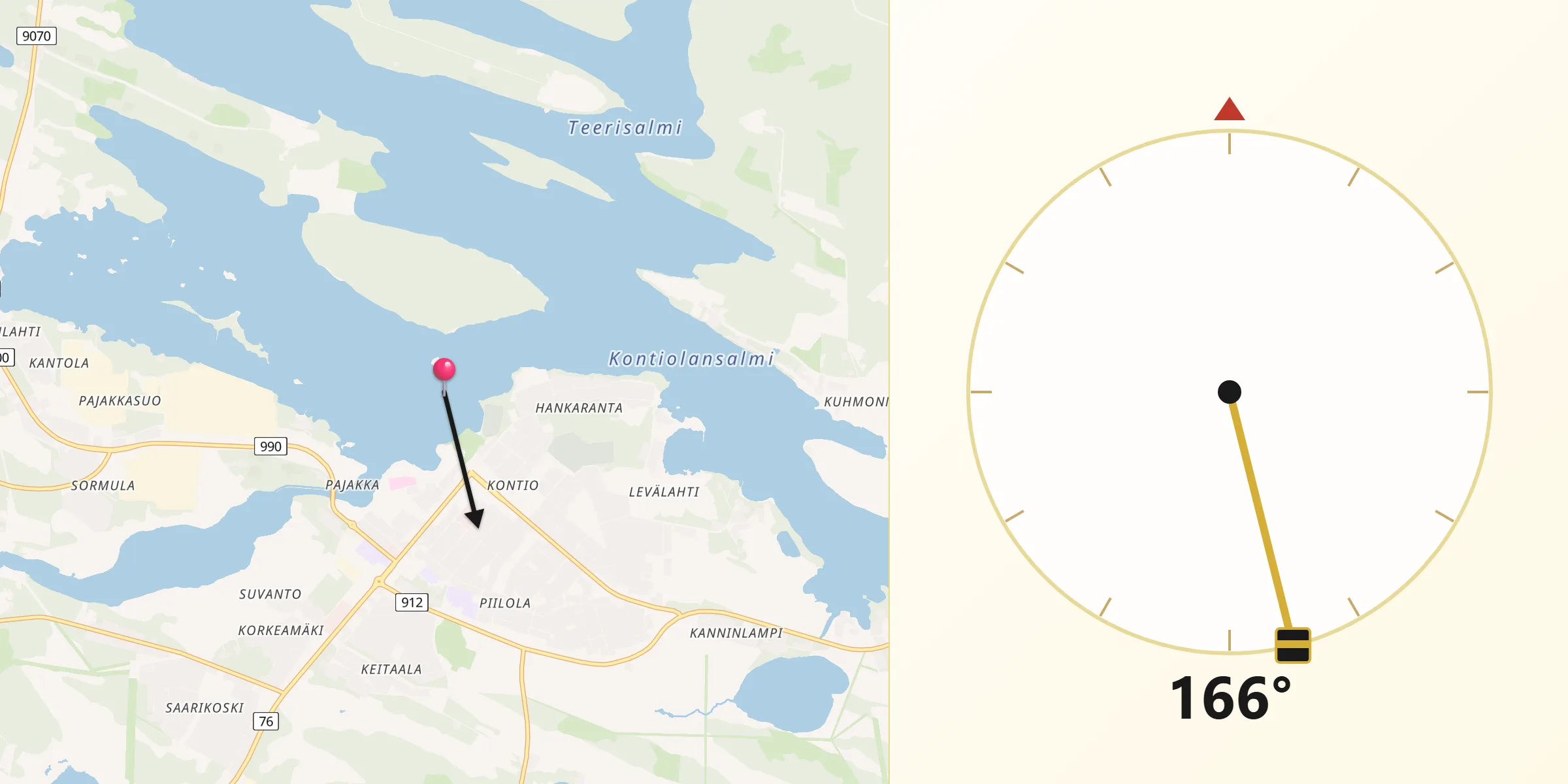 Qibla Riktning från Kuhmo