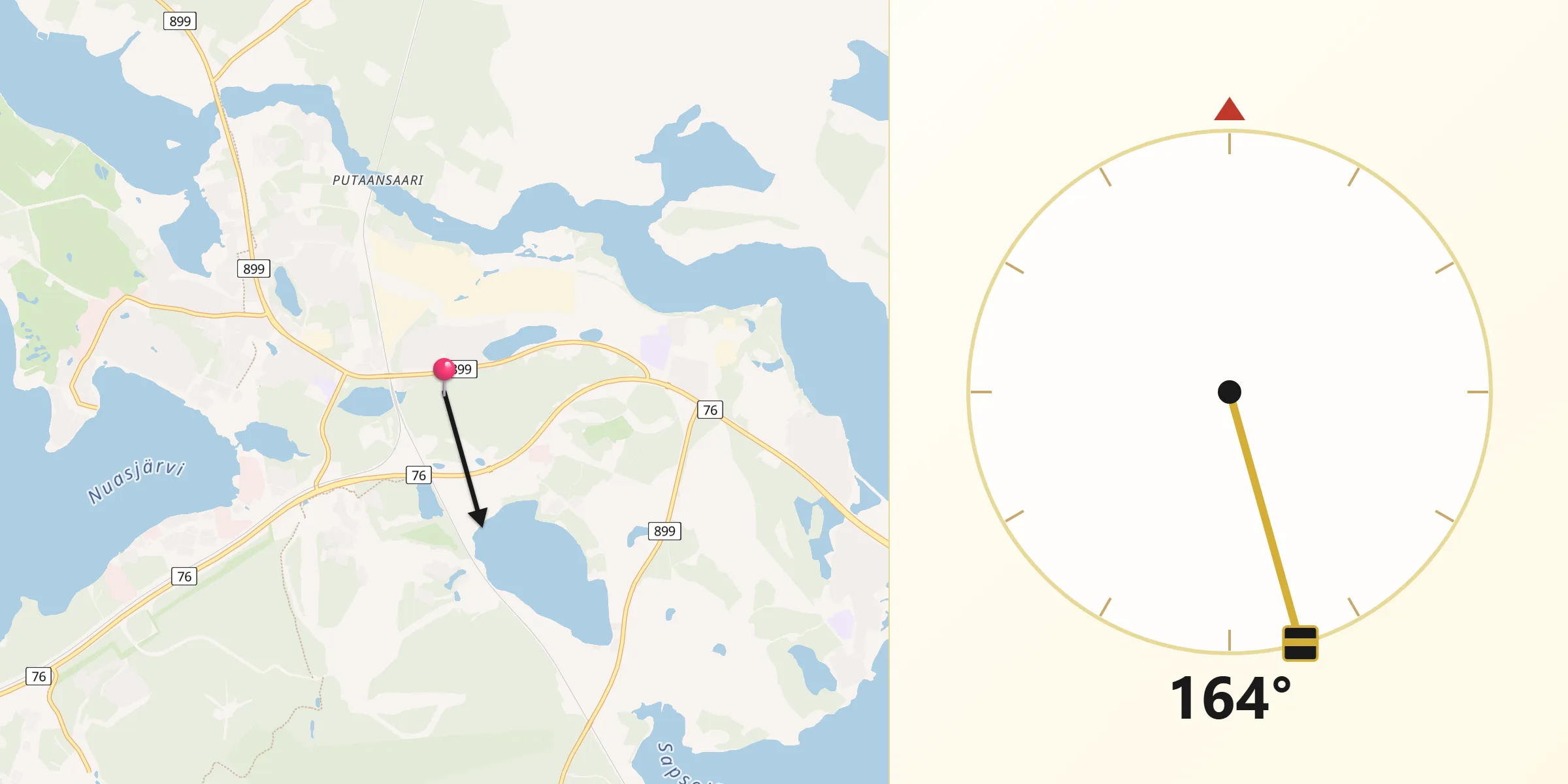Qibla Riktning från Vuokatti