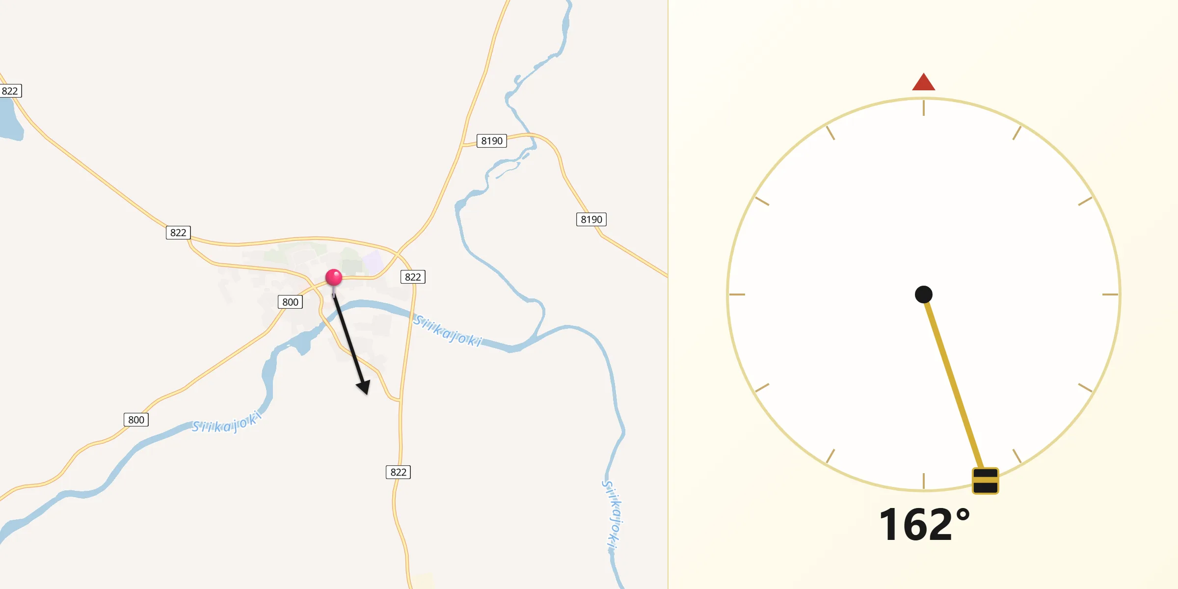 Qibla Riktning från Kestilä