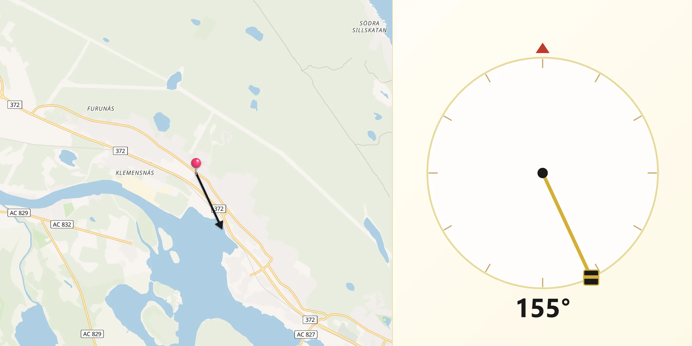 Qibla Riktning från Ursviken