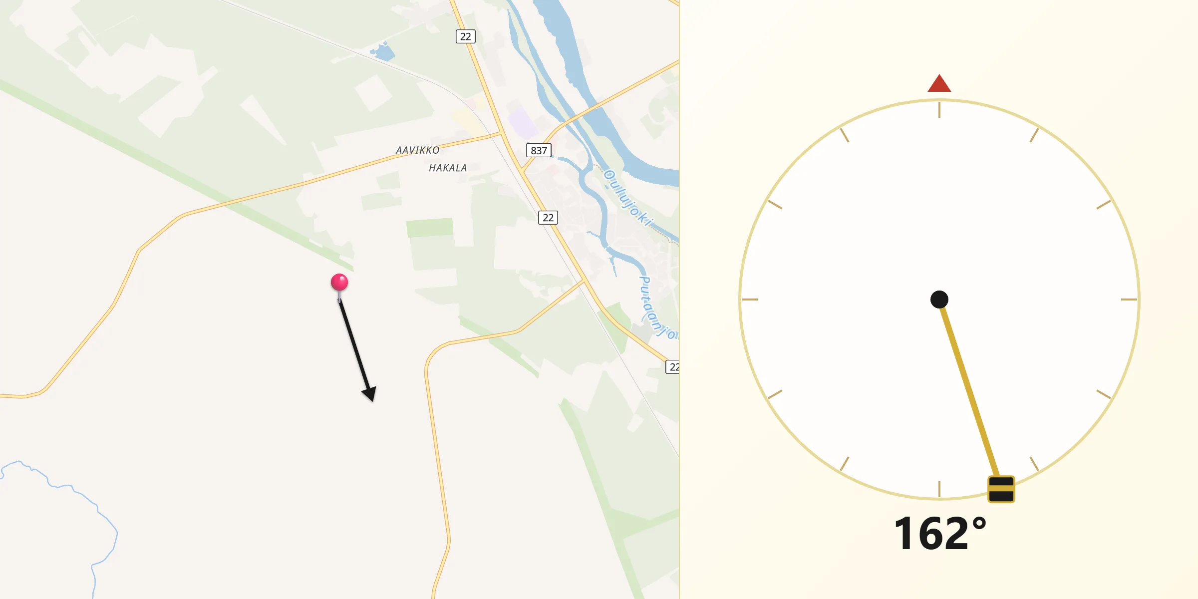 Qibla Riktning från Utajärvi