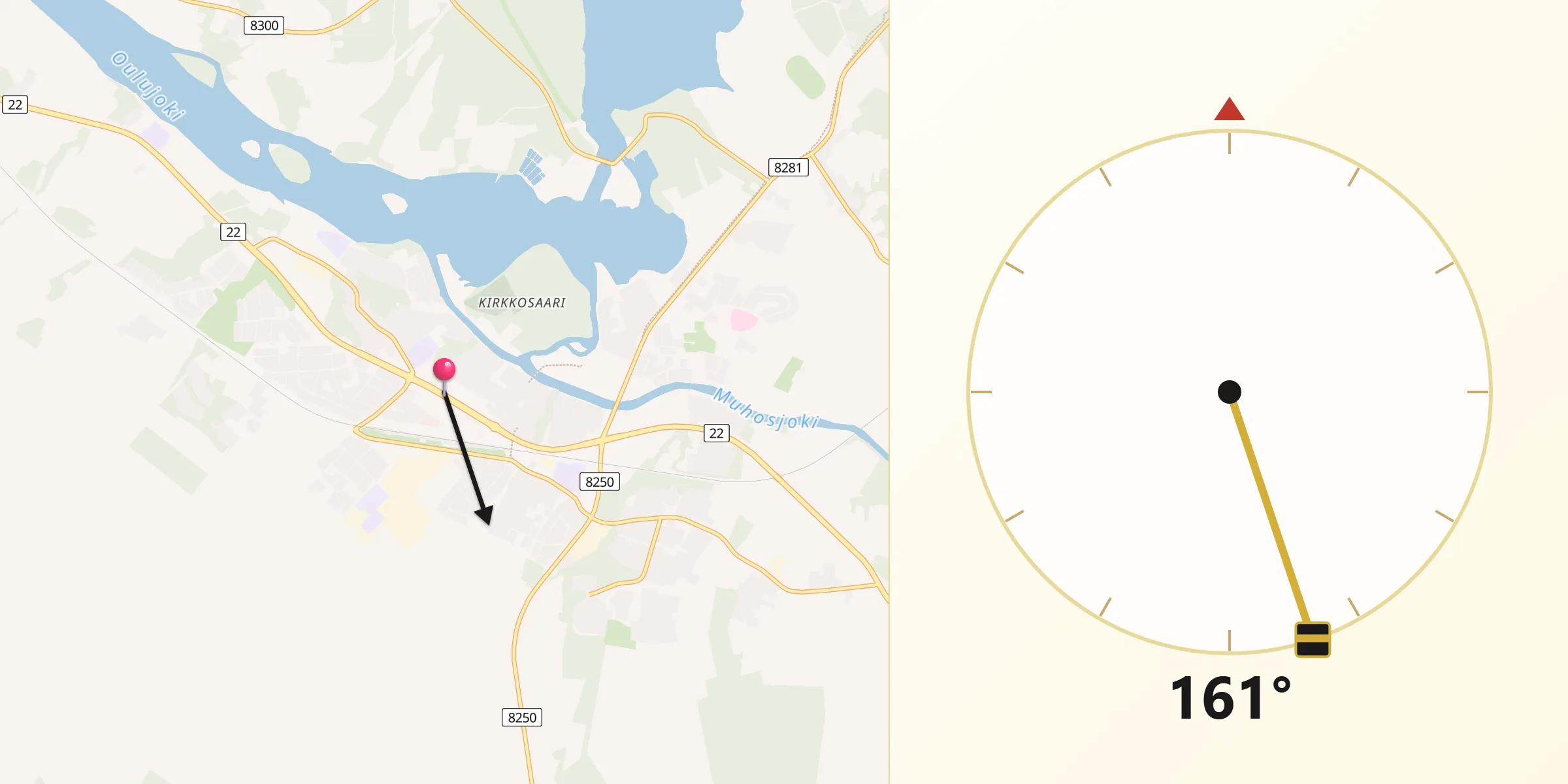 Qibla Riktning från Muhos