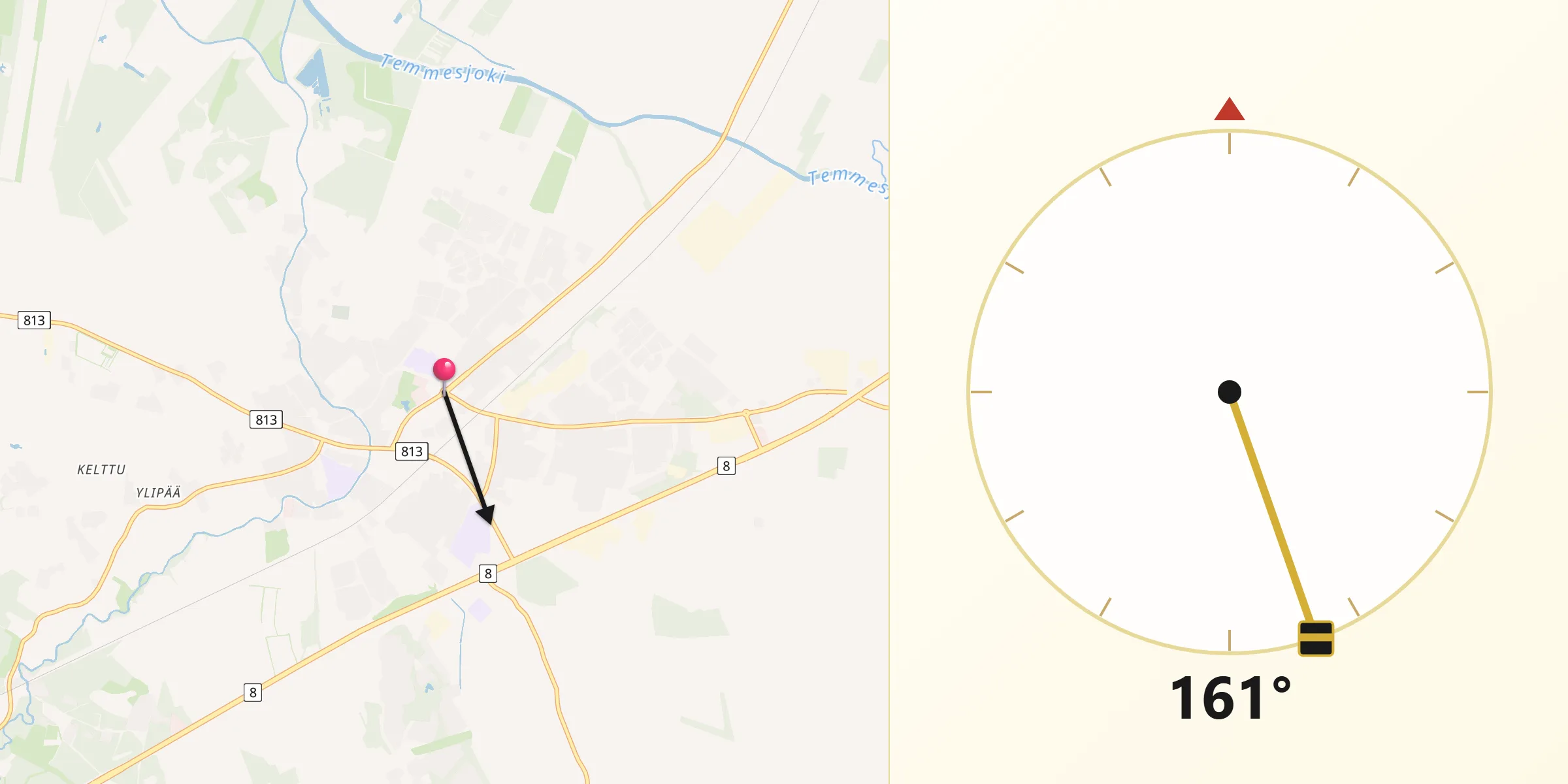 Qibla Riktning från Liminka