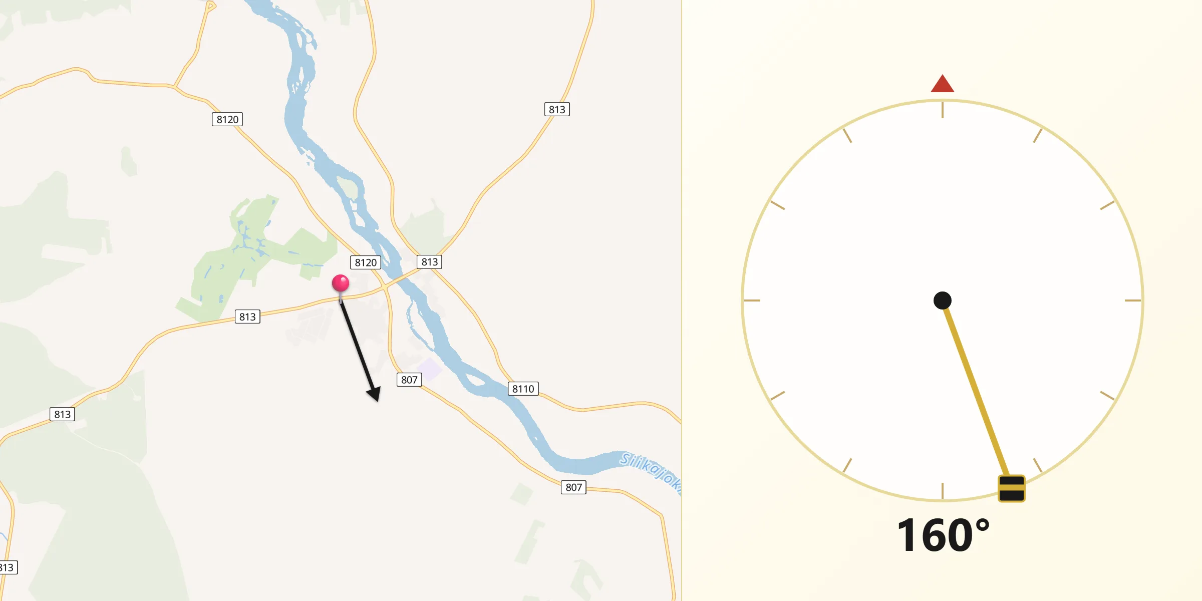 Qibla Riktning från Siikajoki