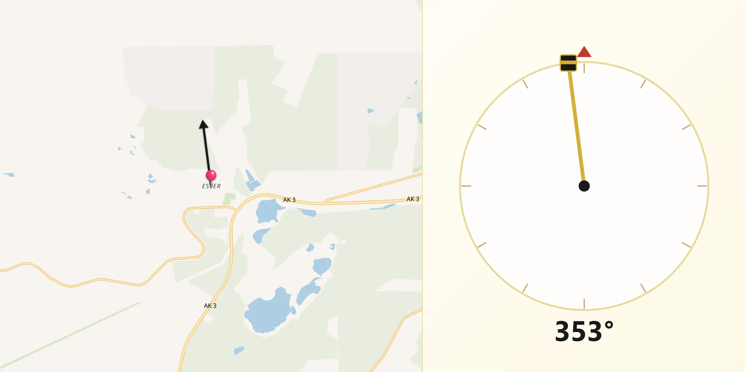Qibla Direction from Ester