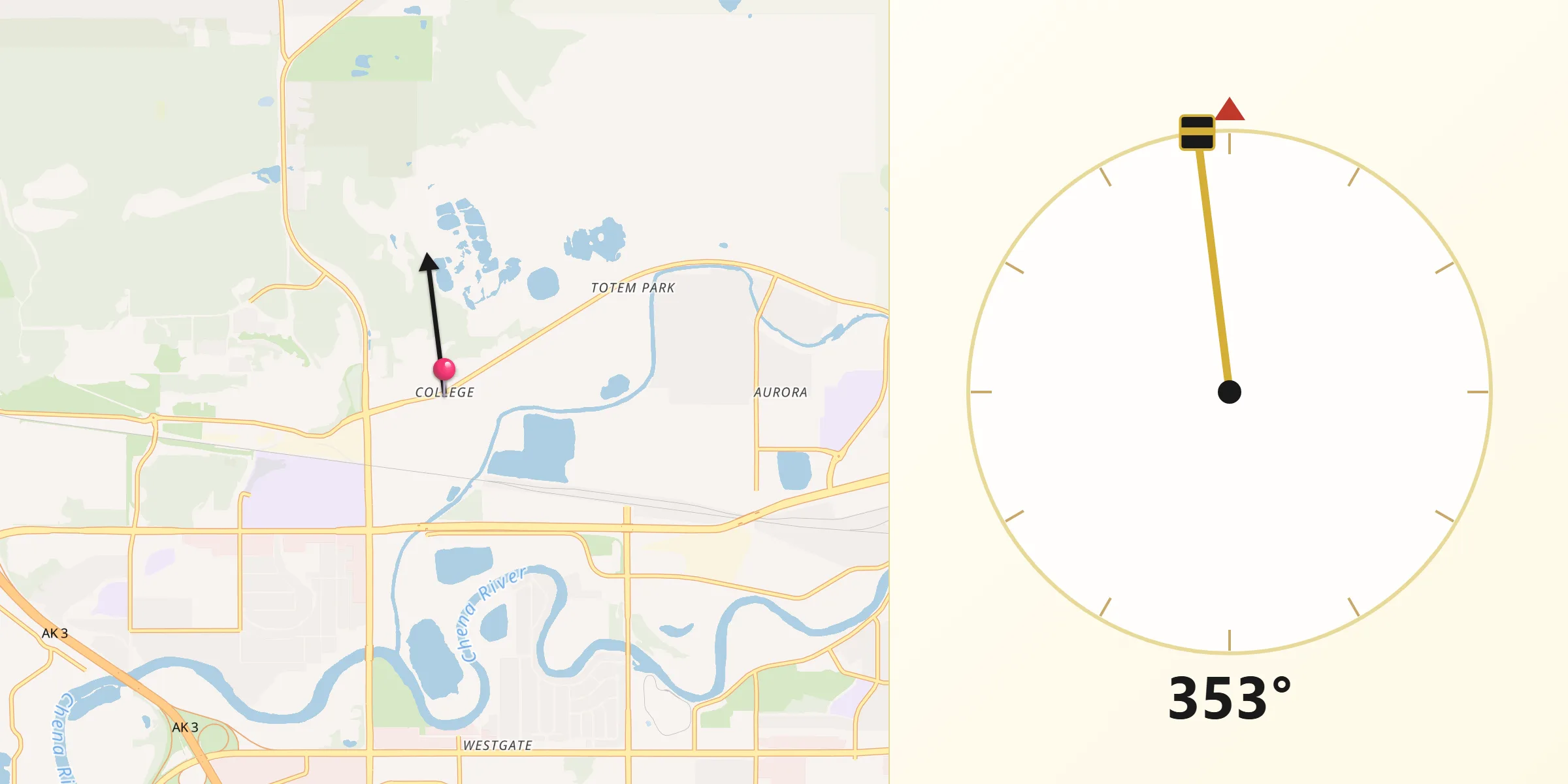 Qibla Direction from College