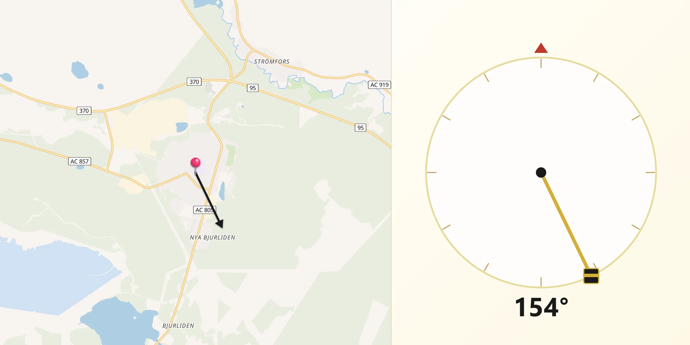 Qibla Riktning från Boliden