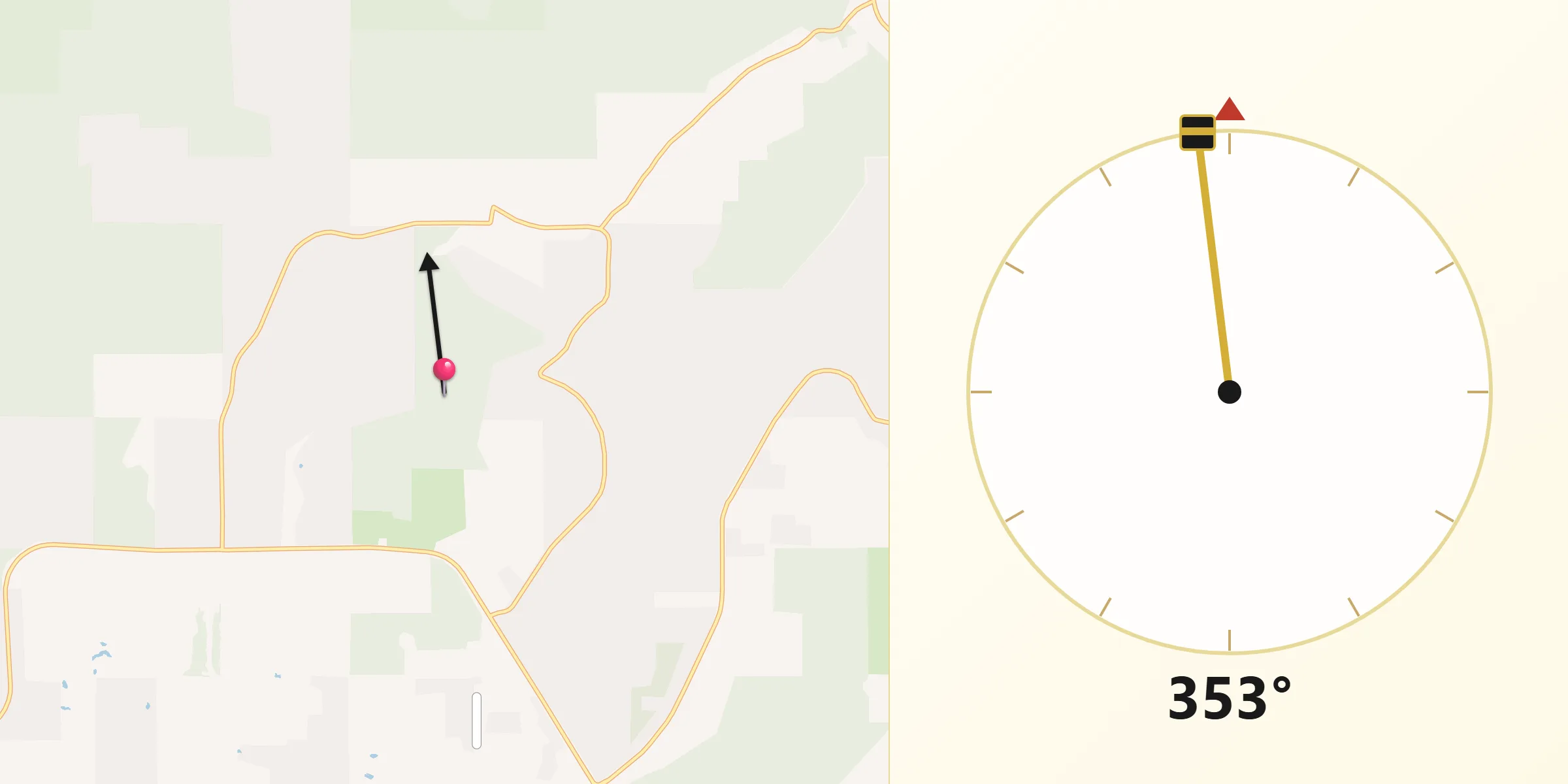 Qibla Direction from Farmers Loop