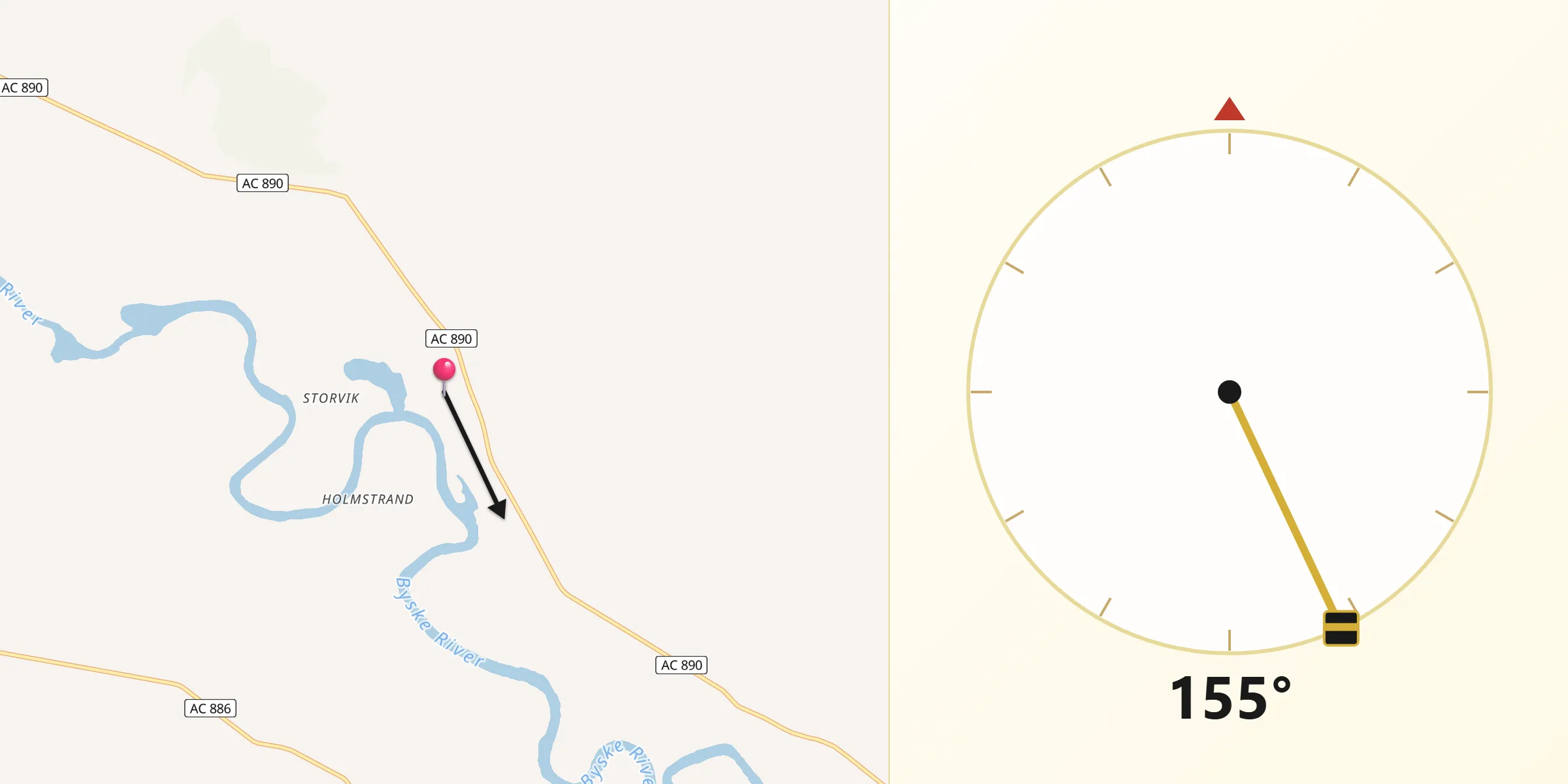 Qibla Riktning från Storvik