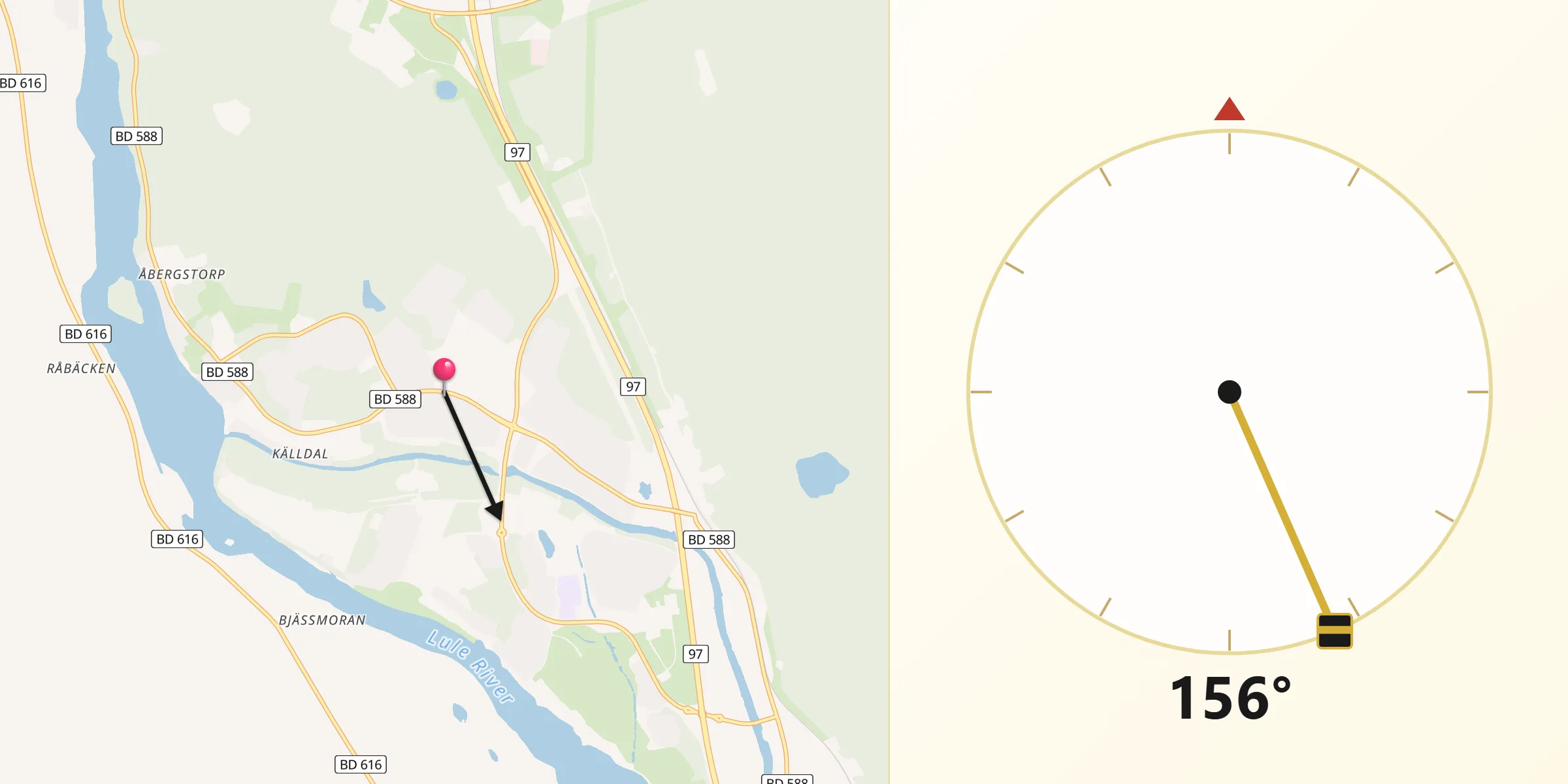 Qibla Riktning från Sävast