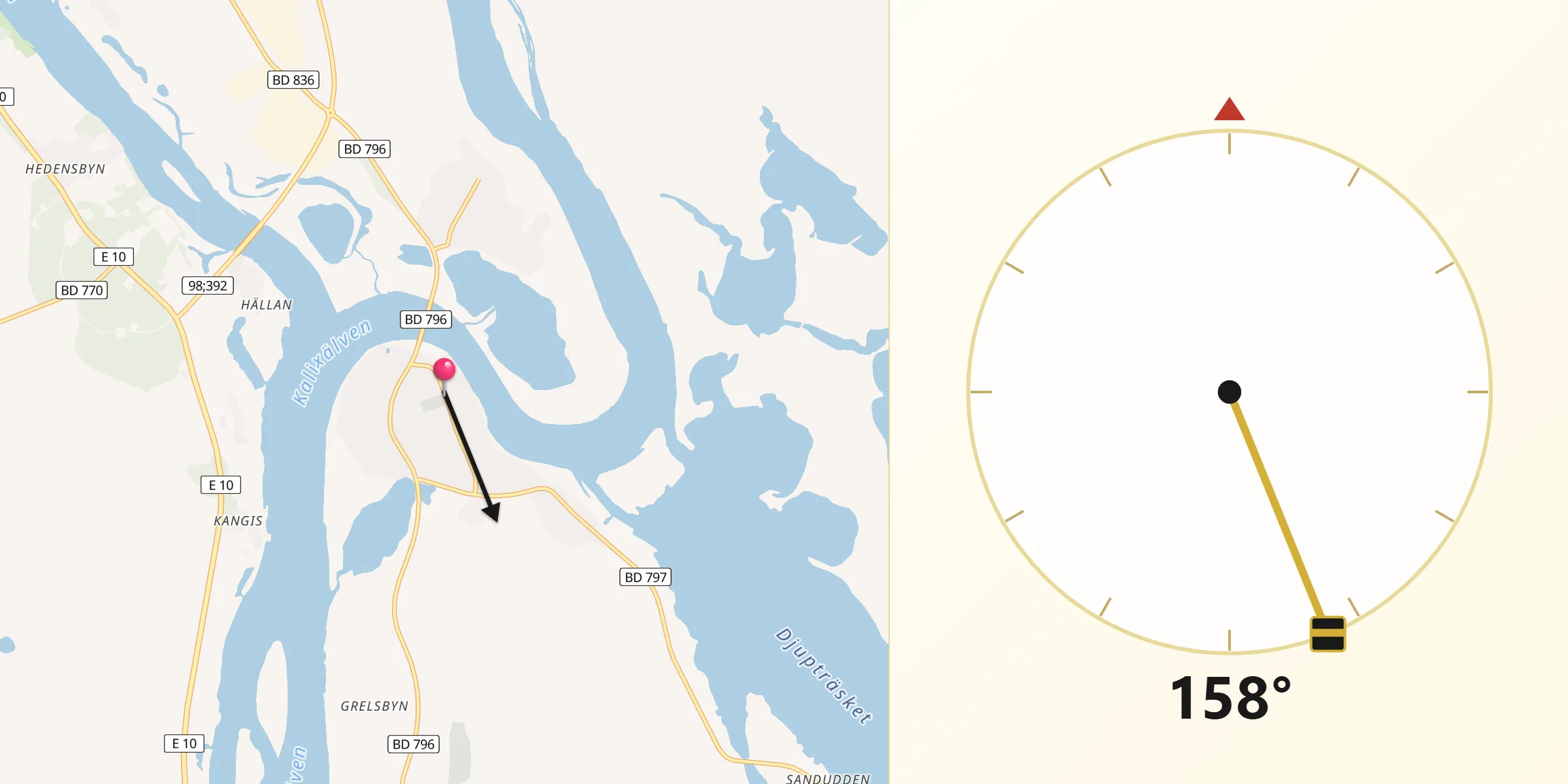 Qibla Riktning från Överkalix