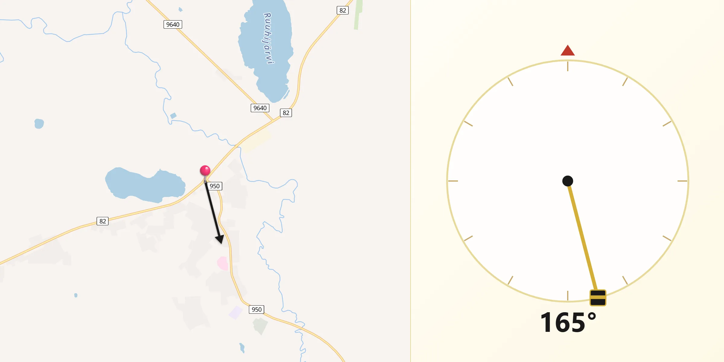 Qibla Riktning från Salla