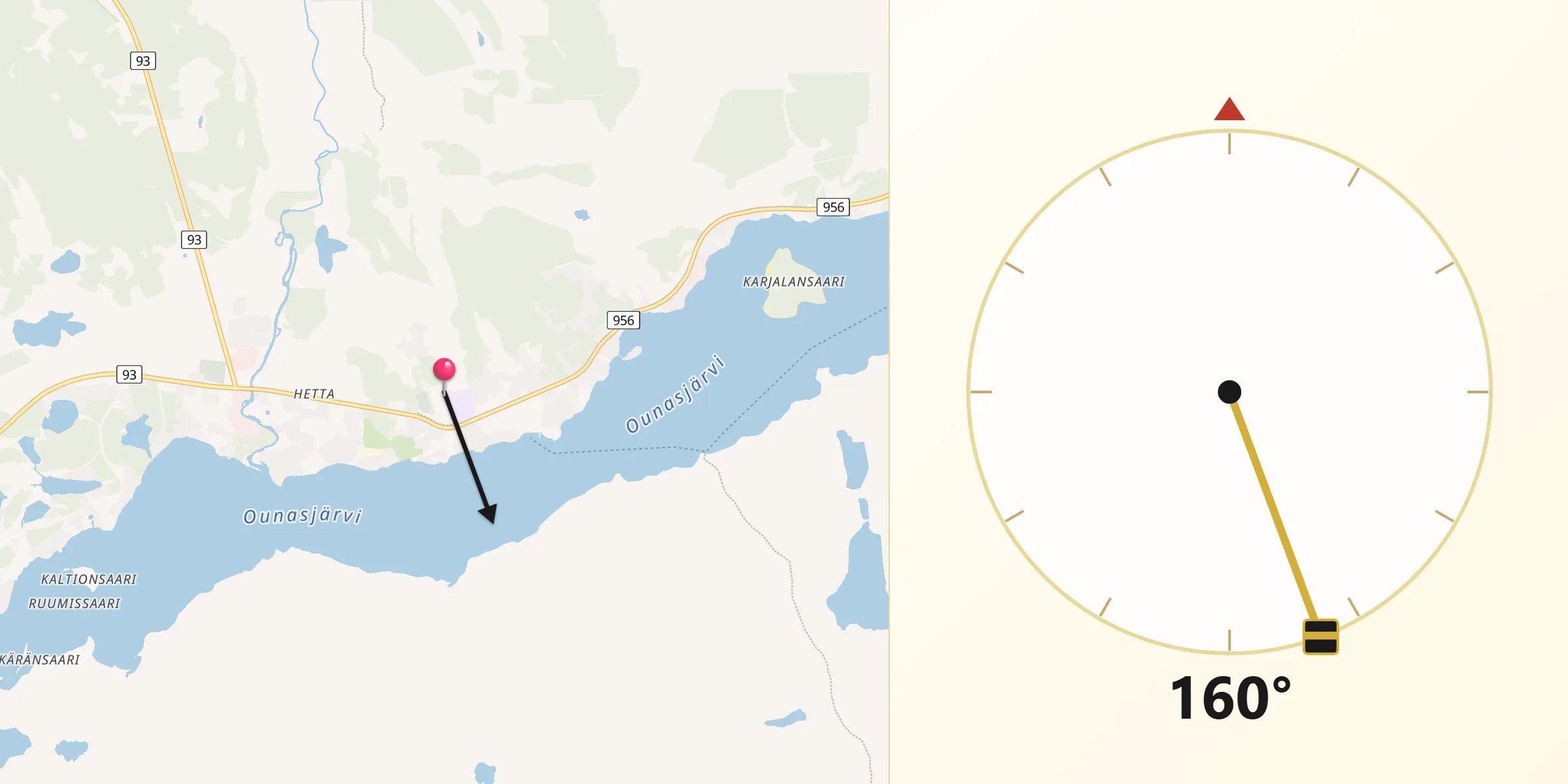 Qibla Riktning från Enontekiö