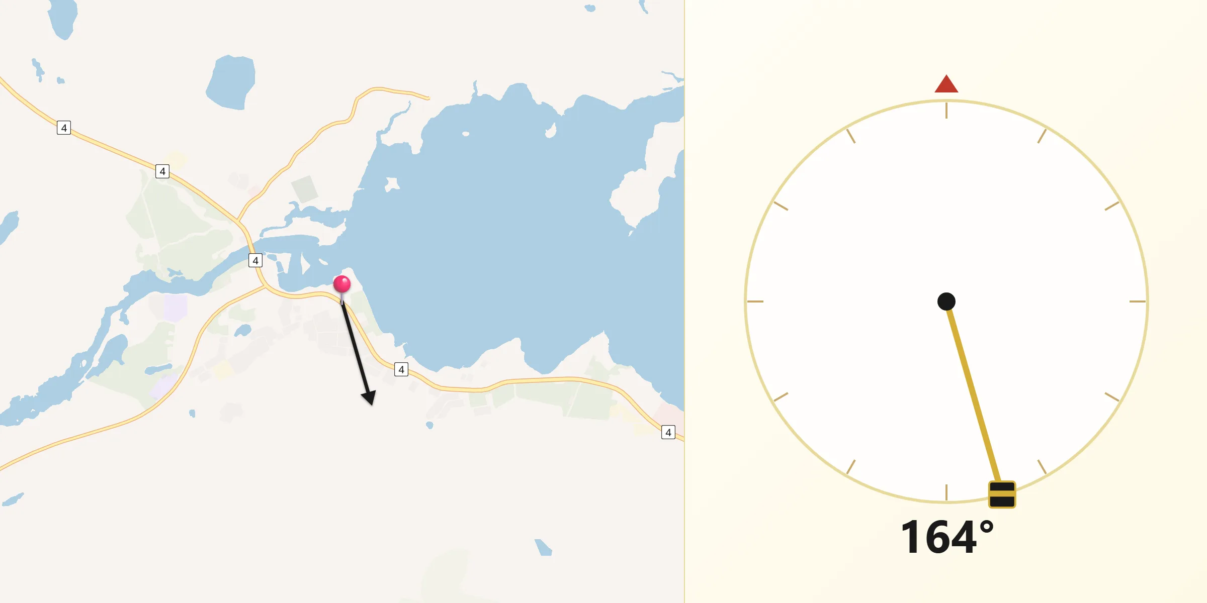 Qibla Riktning från Inari