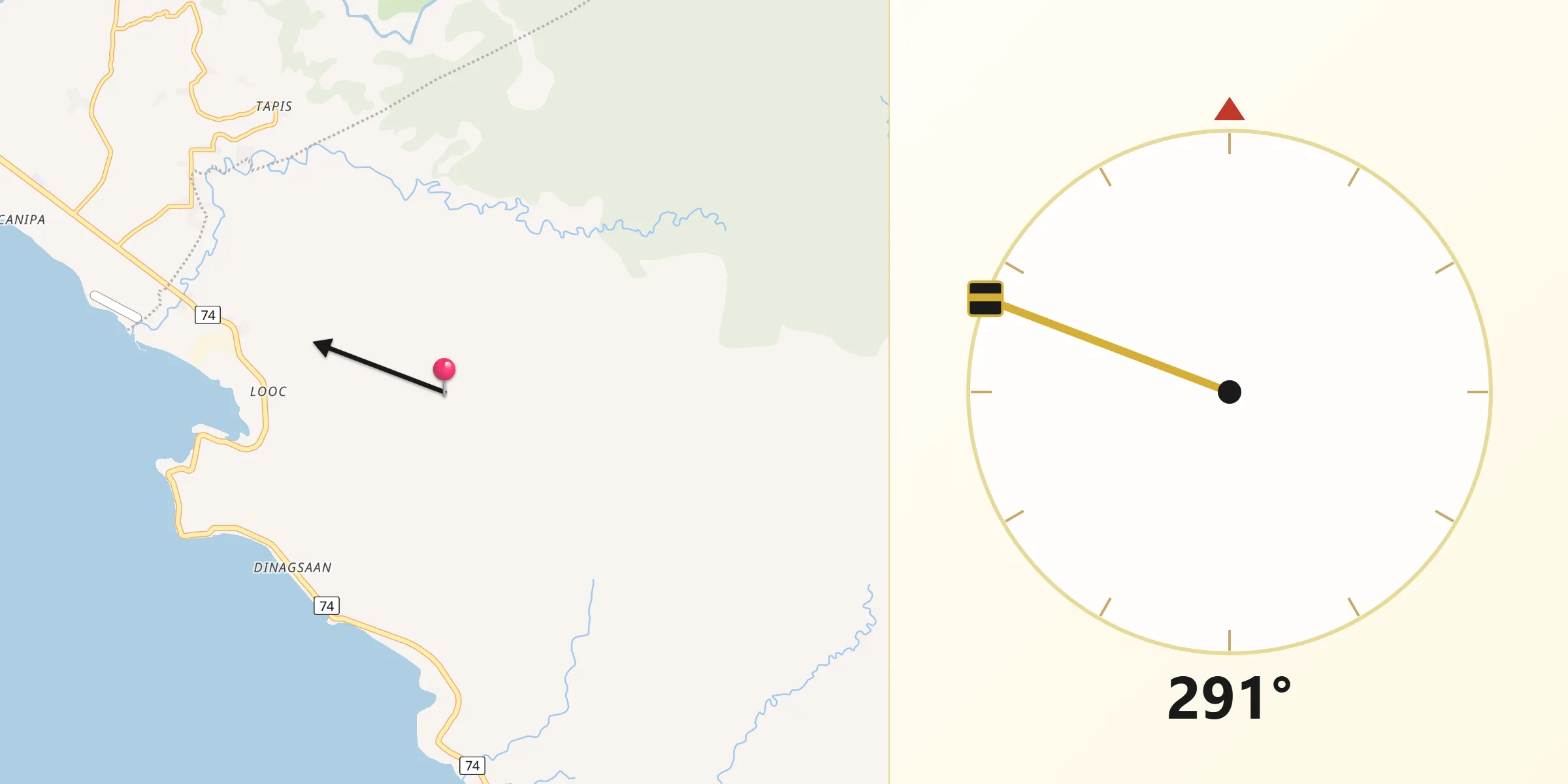 Qibla Direction from Lupon